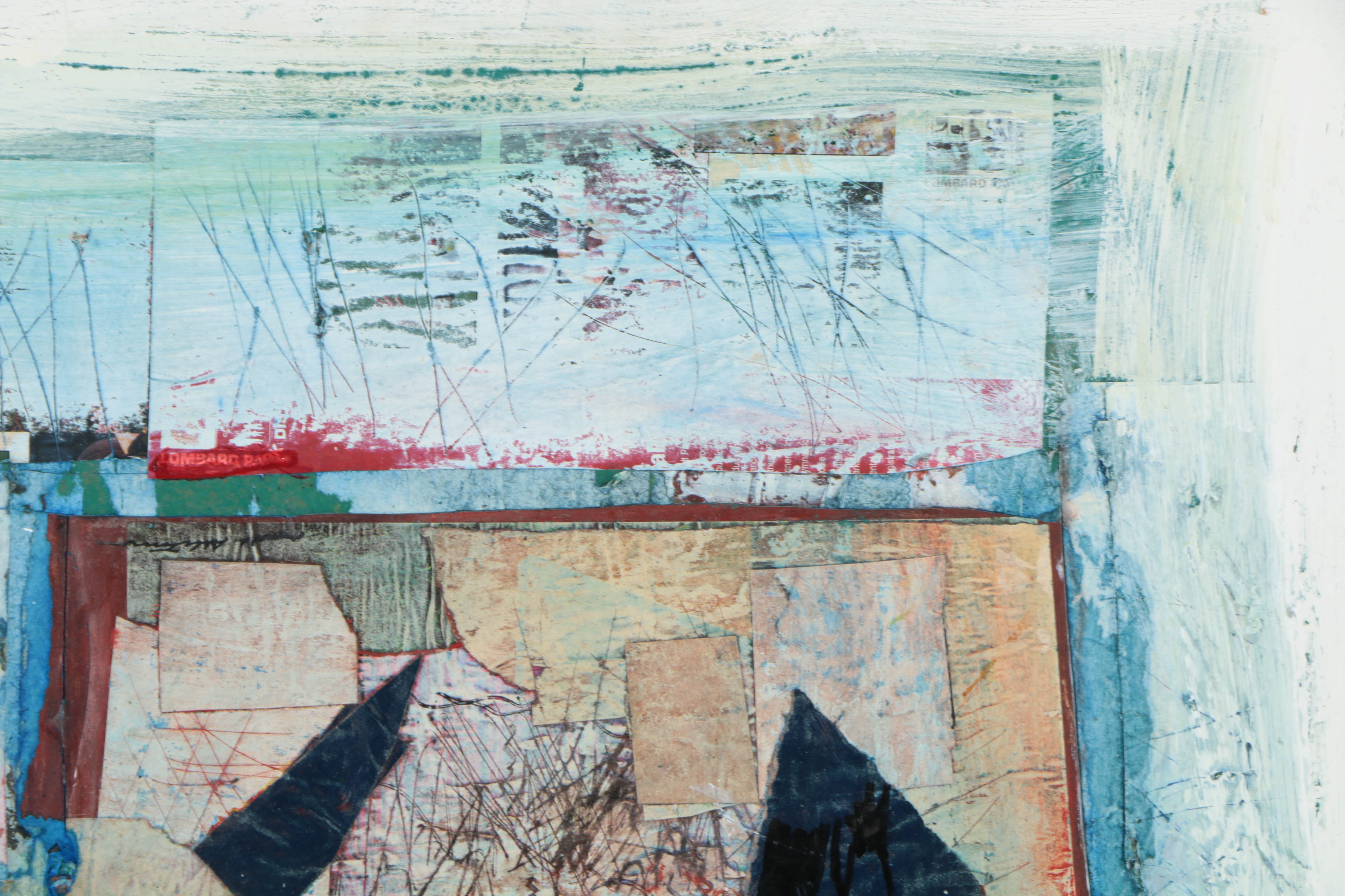 Ronald Ahlström Mixed Media Collage on Board "Untitled"