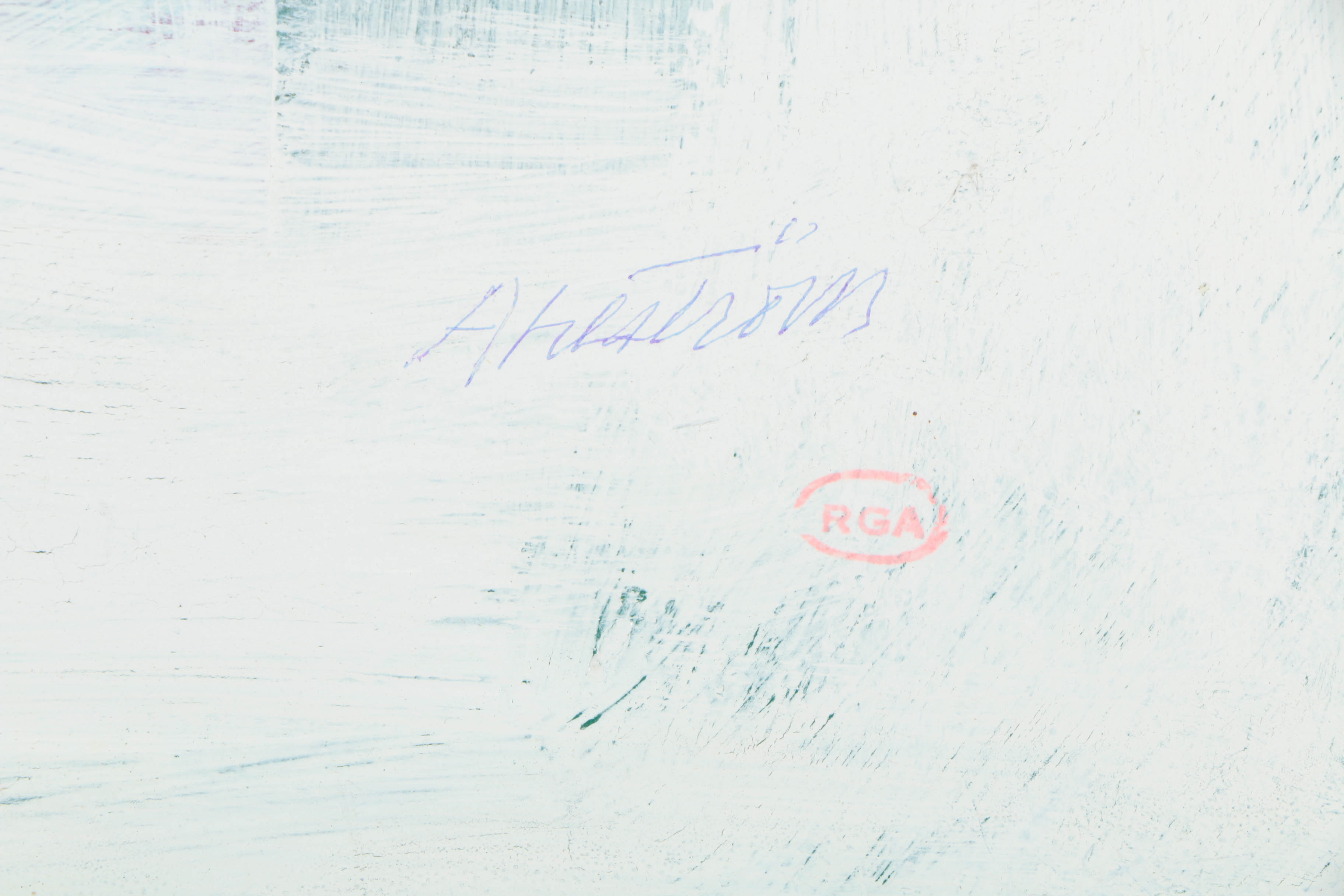 Ronald Ahlström Mixed Media Collage on Board "Untitled"