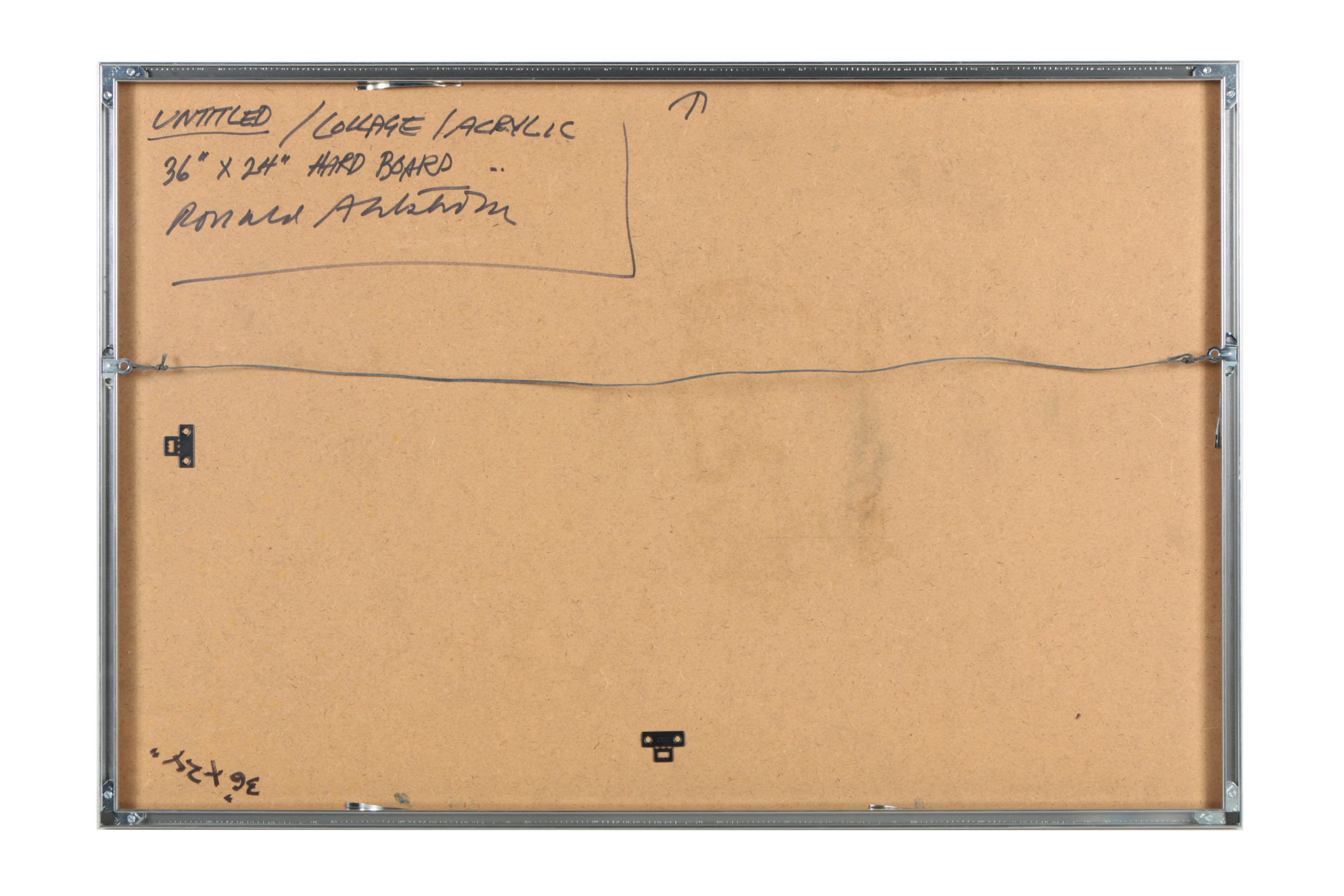 Ronald Ahlström Mixed Media Collage on Board "Untitled"