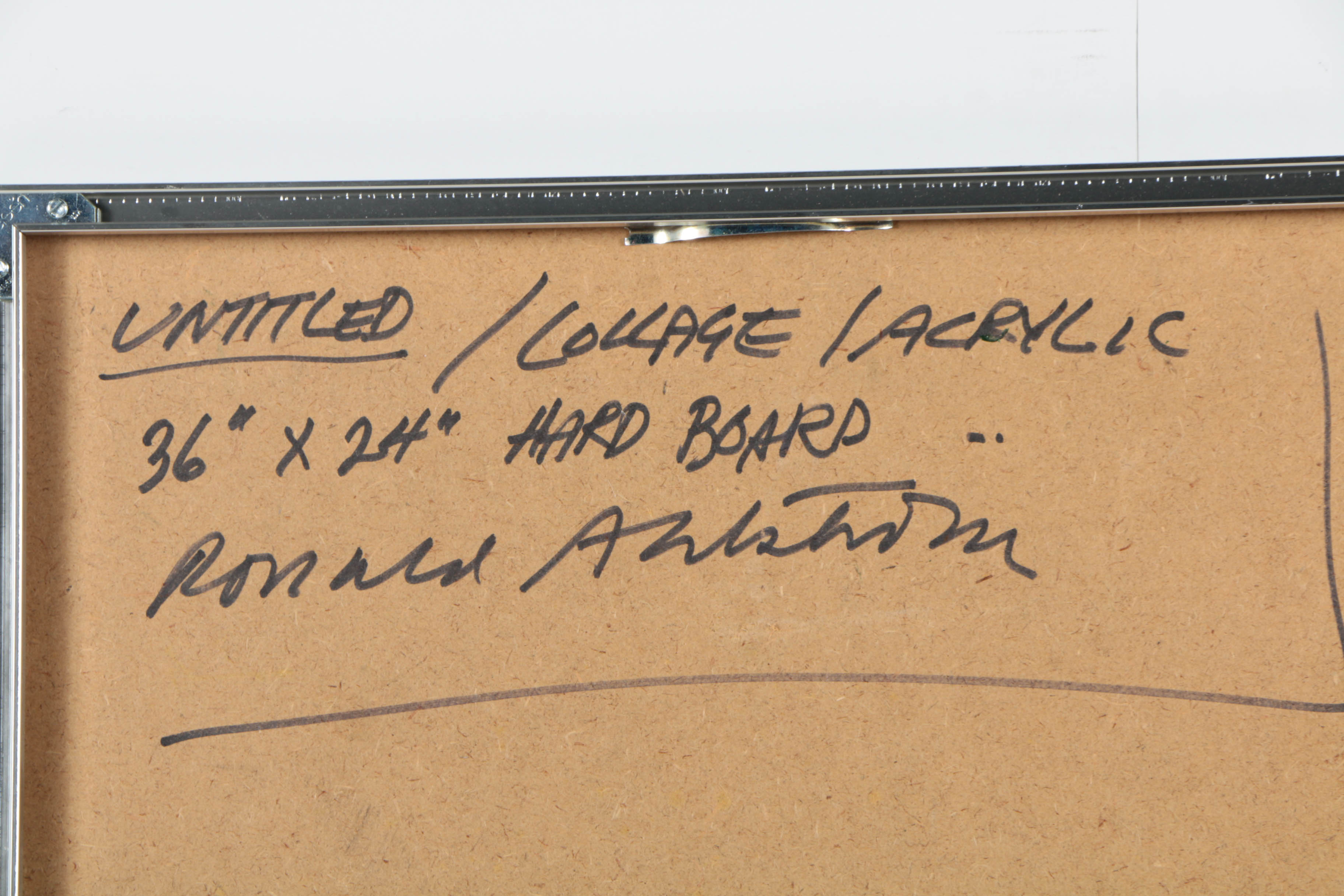 Ronald Ahlström Mixed Media Collage on Board "Untitled"