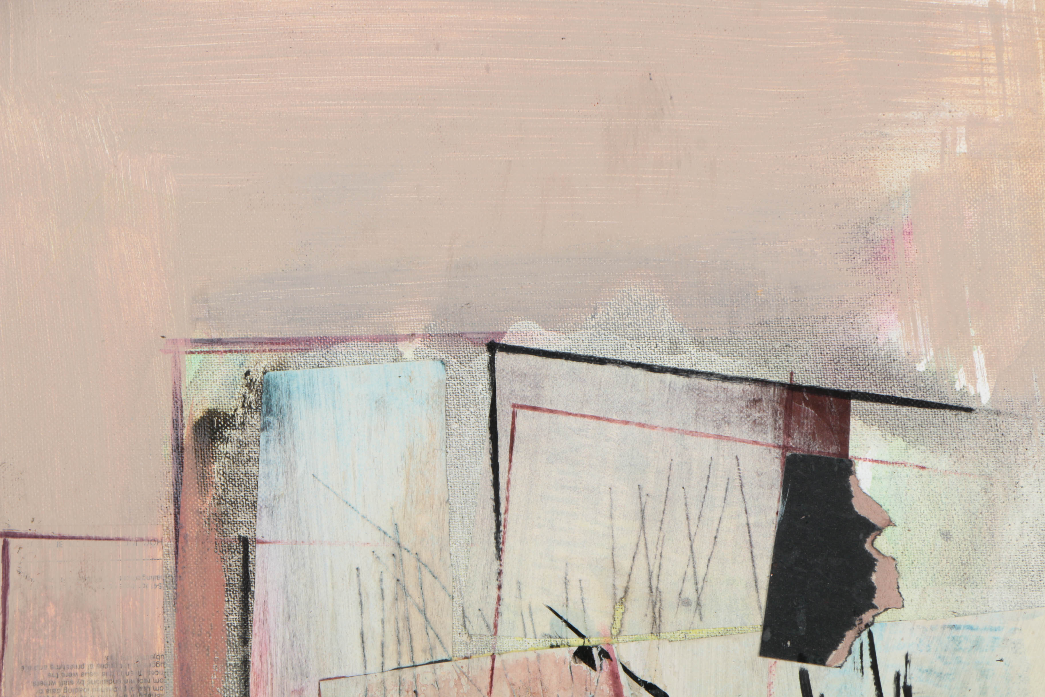 Assortment of Ronald Ahlström Mix Media Collage on Board