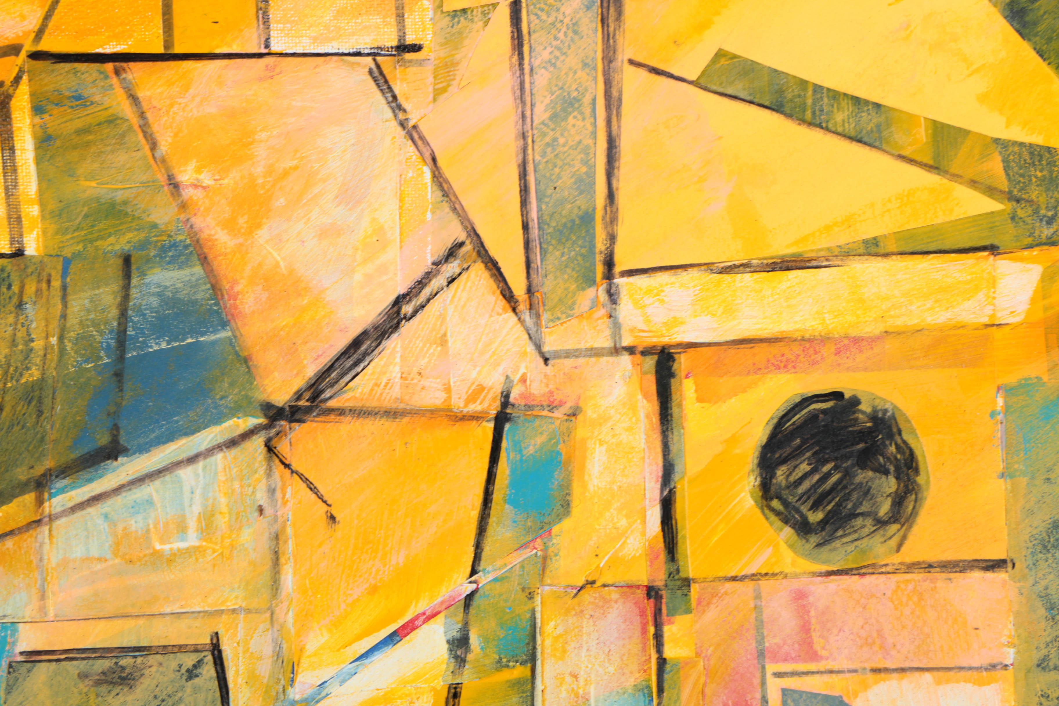 Assortment of Ronald Ahlström Mix Media Collage on Board