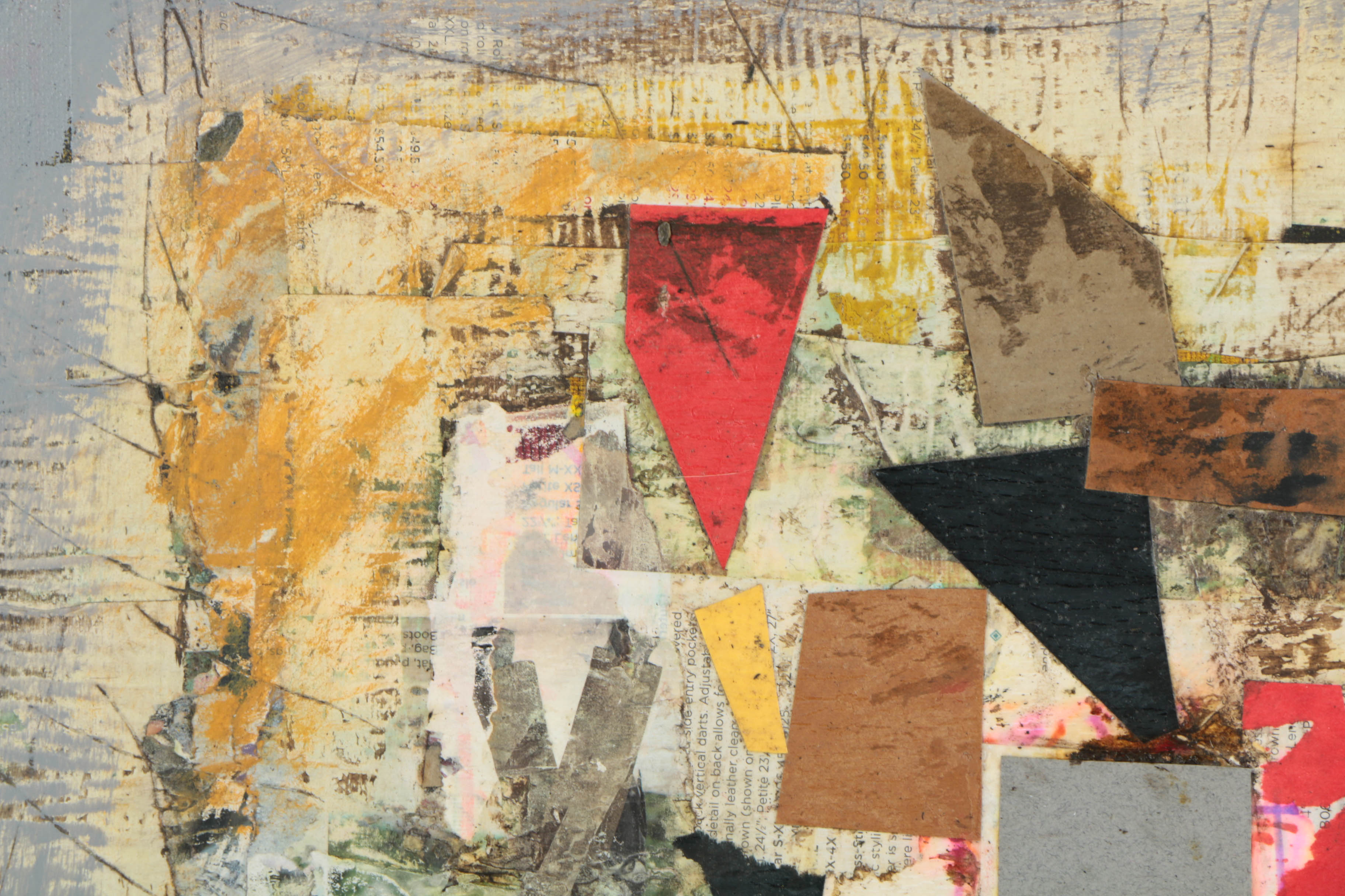 Assortment of Ronald Ahlström Mix Media Collage on Board