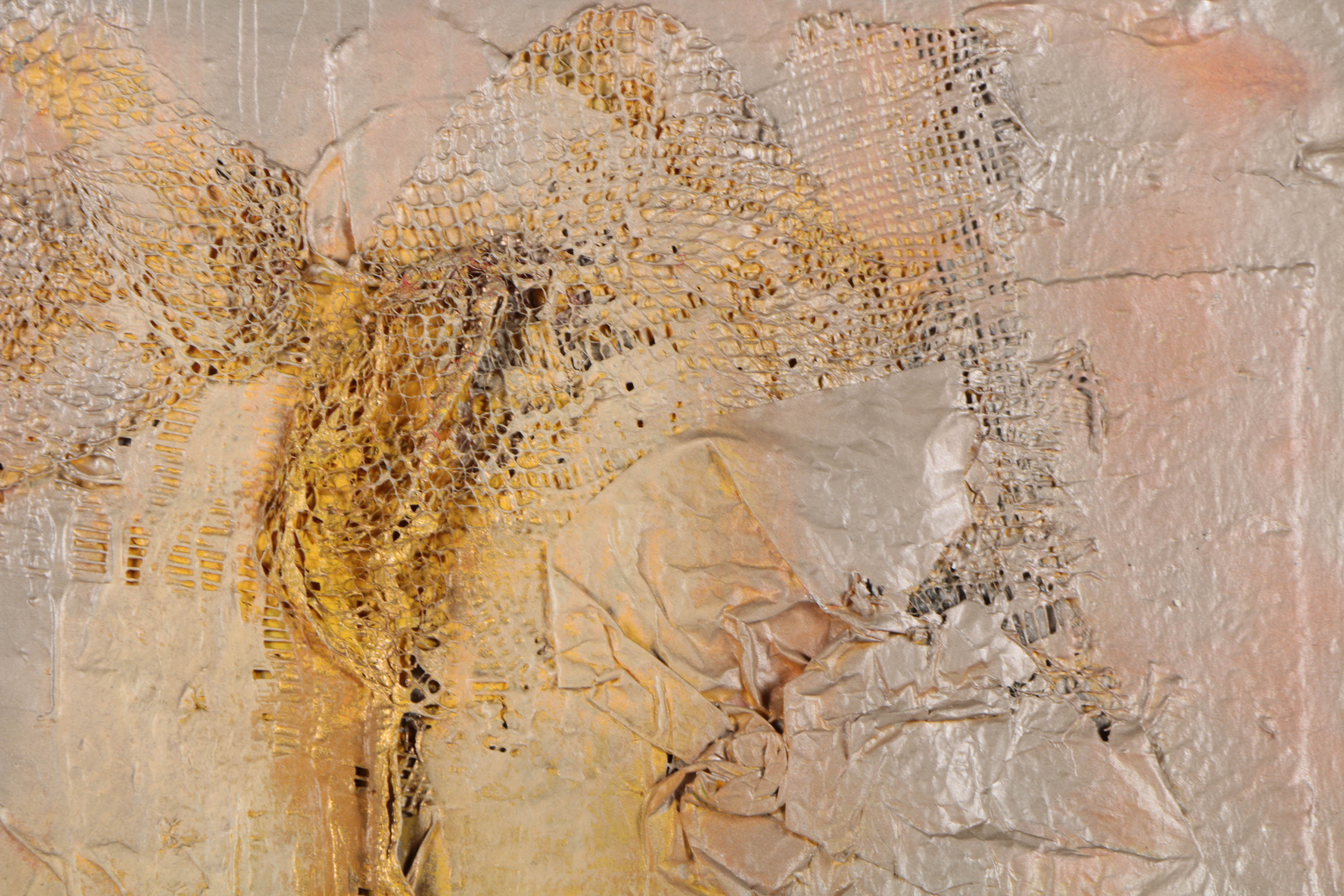 Ronald Ahlström Abstract Mixed Media Collage on Canvas Board "Untitled"