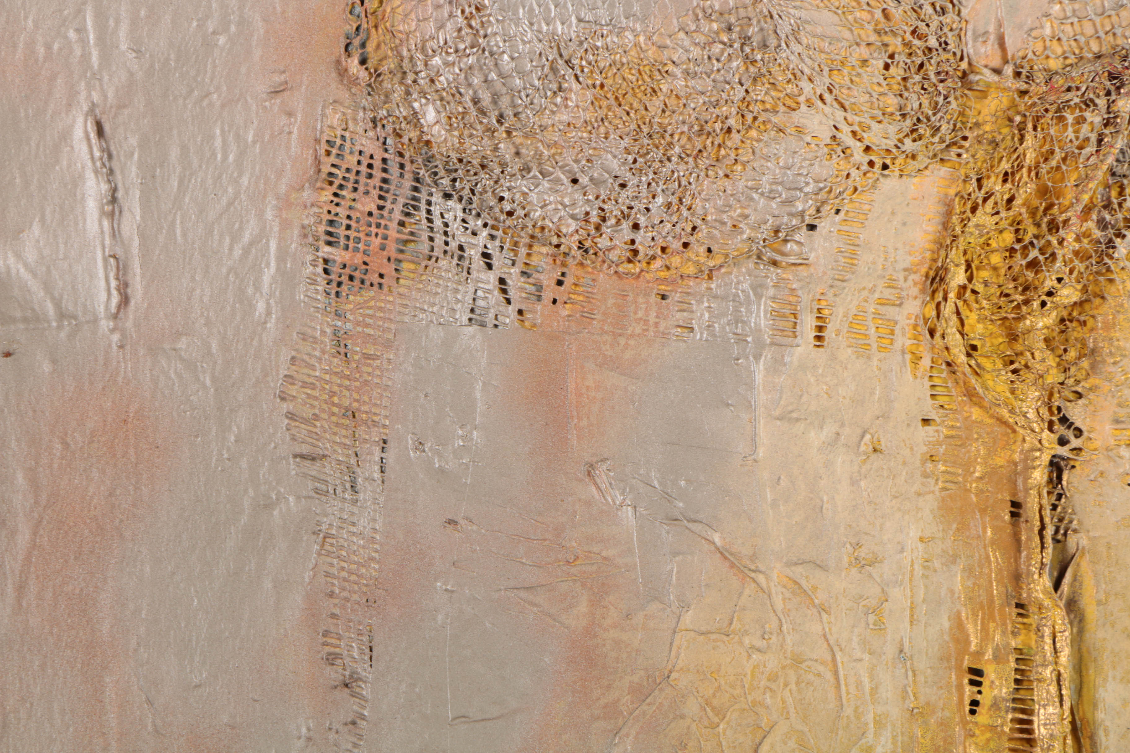 Ronald Ahlström Abstract Mixed Media Collage on Canvas Board "Untitled"