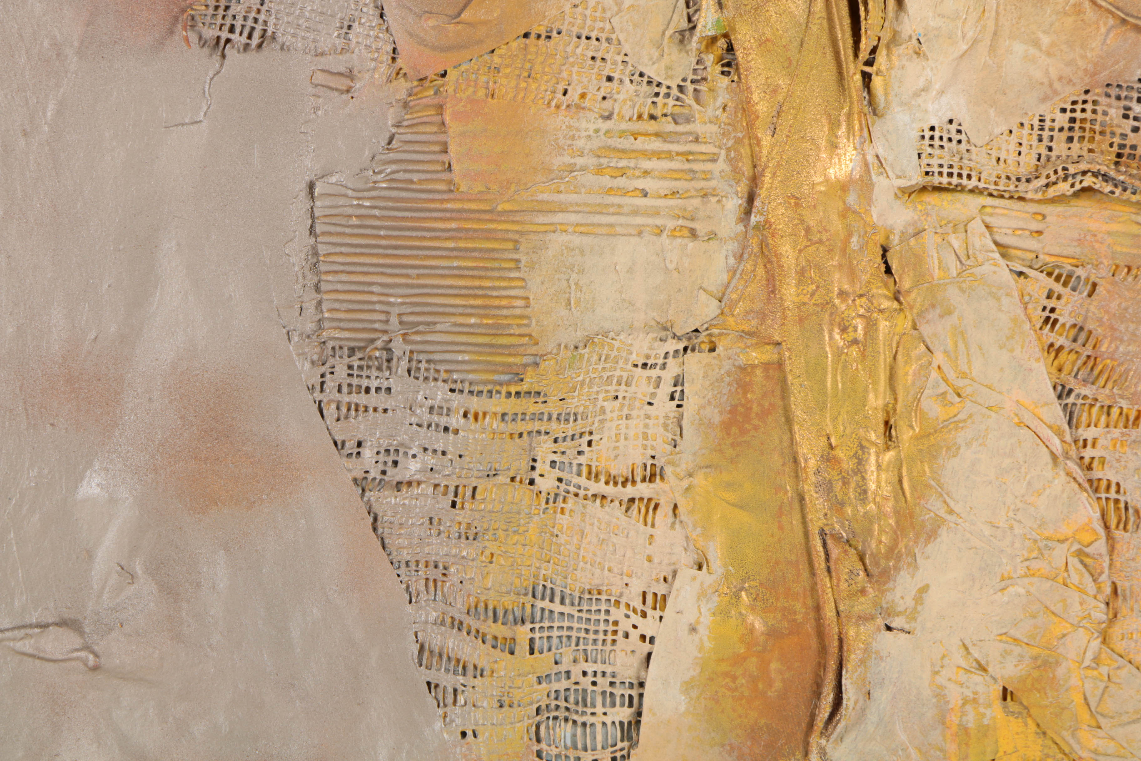 Ronald Ahlström Abstract Mixed Media Collage on Canvas Board "Untitled"