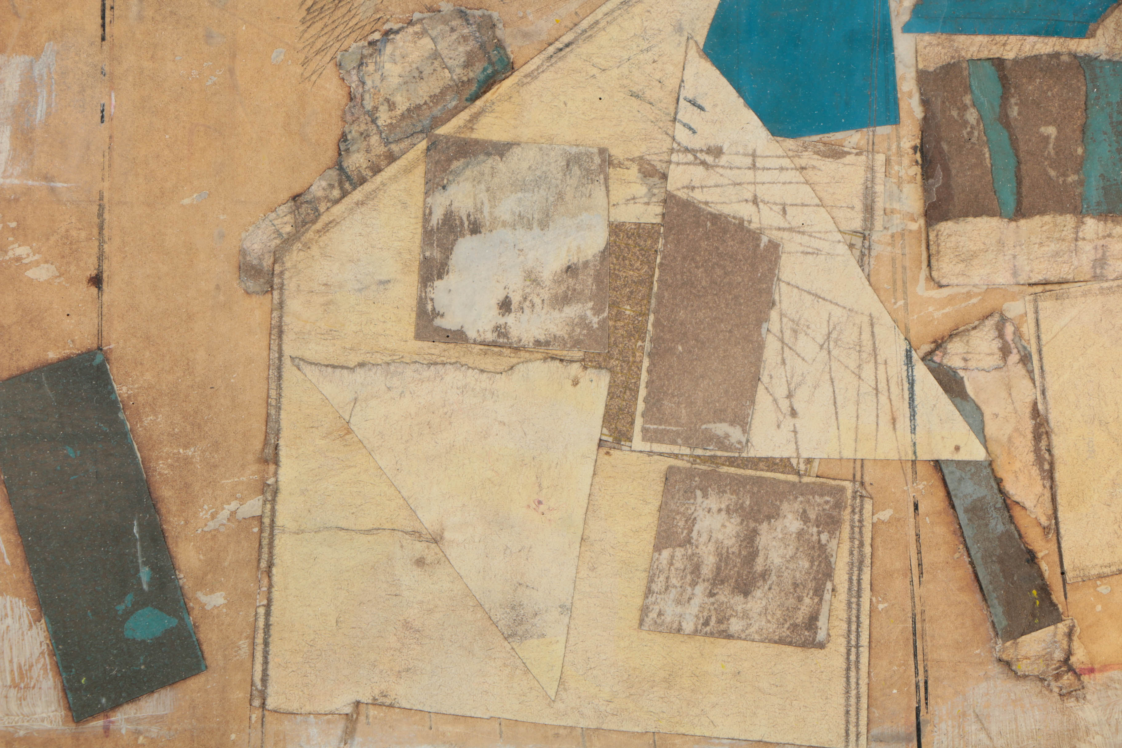 Ronald Ahlström Abstract Mixed Media Collage on Board