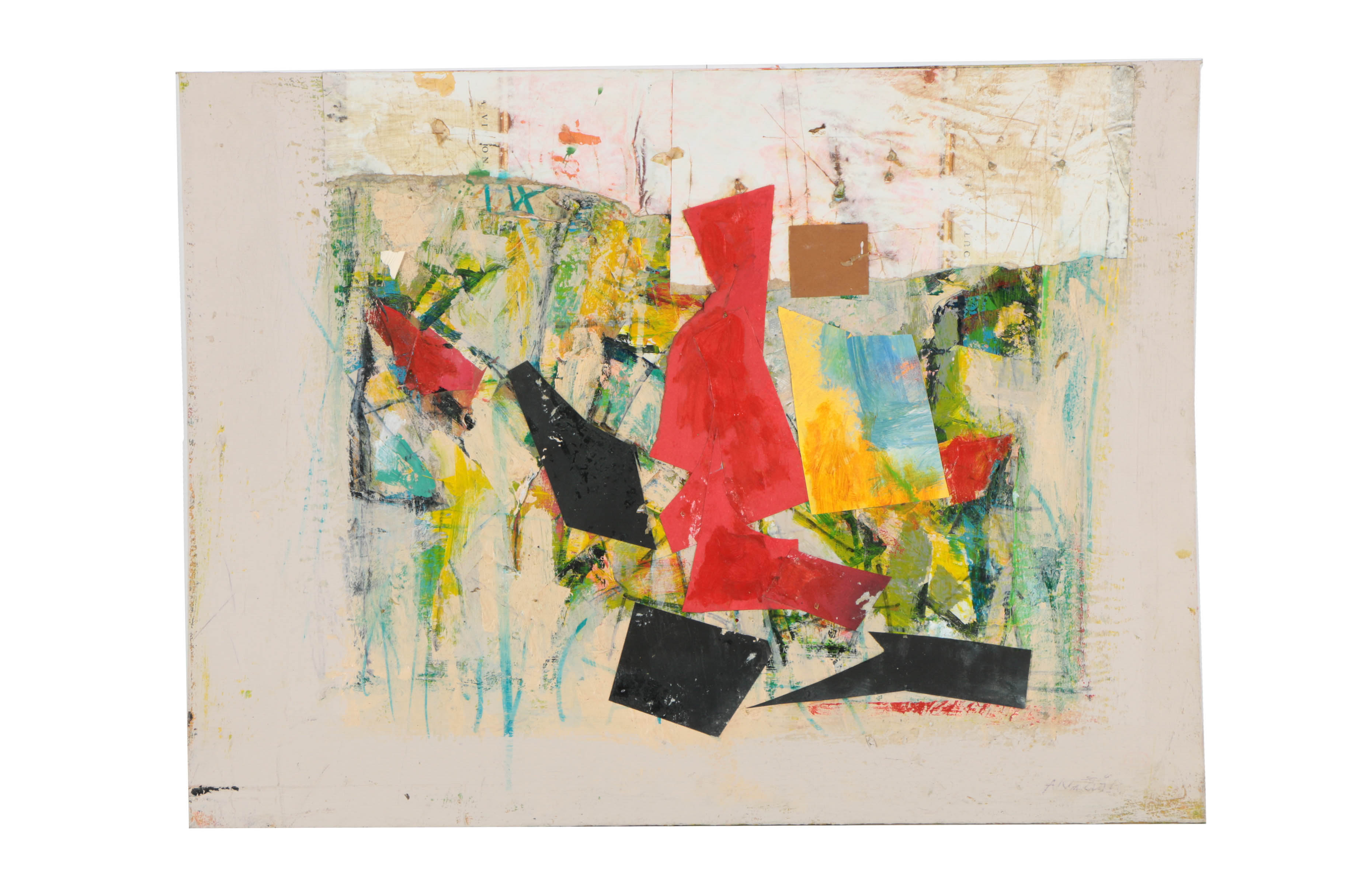 Collection of Ronald Ahlström Mix Media Collage on Board