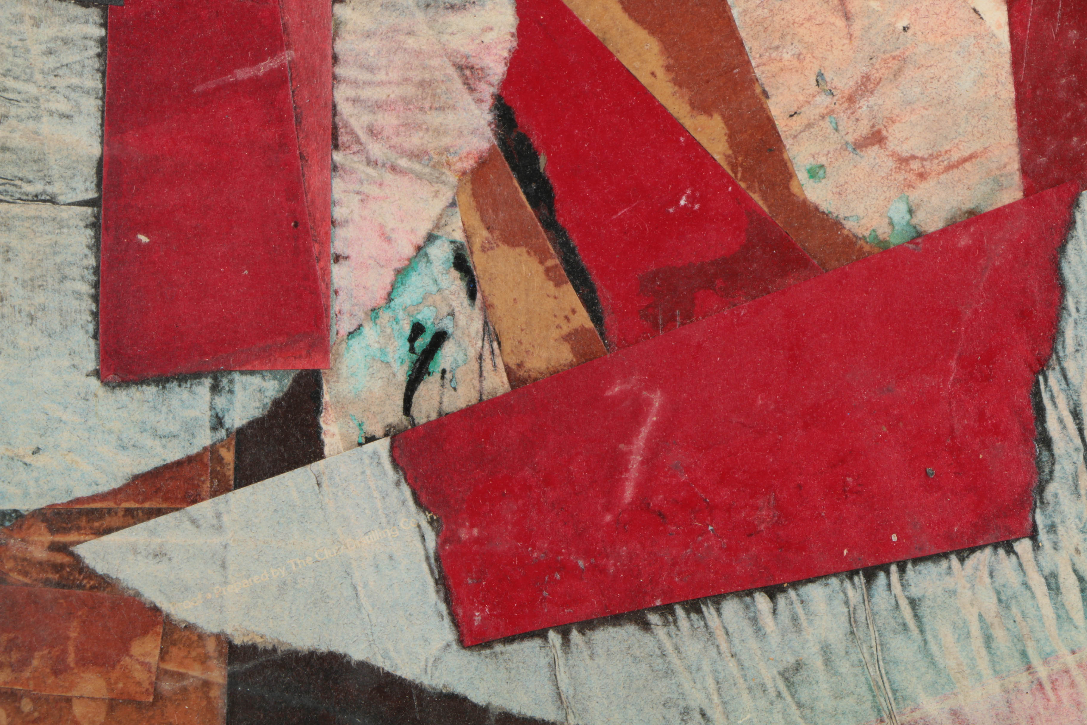 Ronald Ahlström Abstract Mixed Media Collage on Board