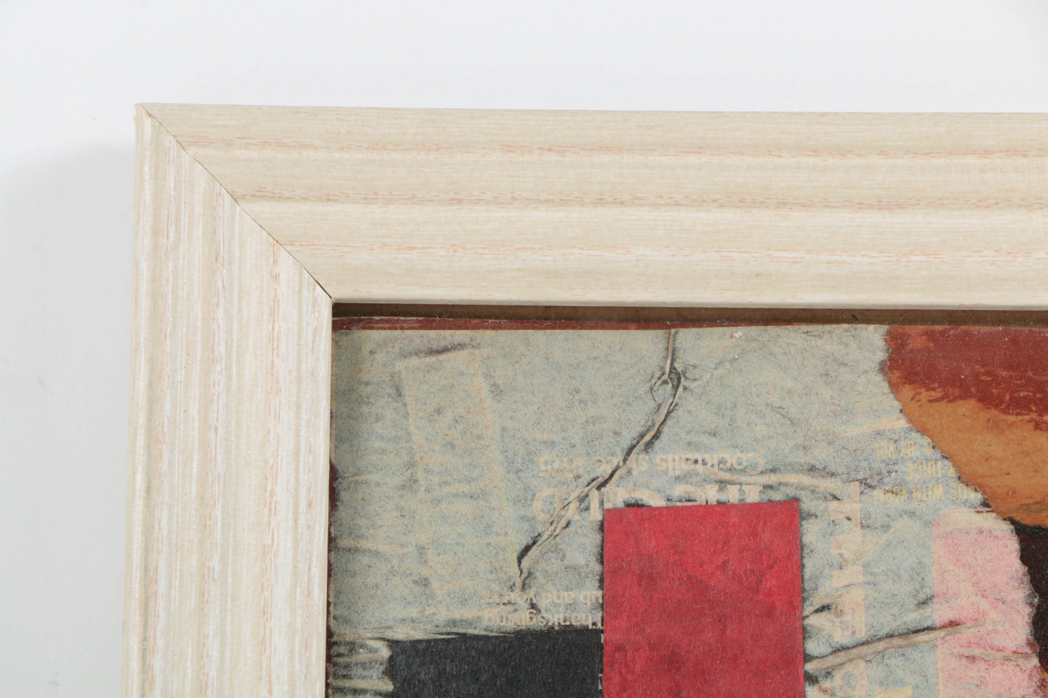 Ronald Ahlström Abstract Mixed Media Collage on Board