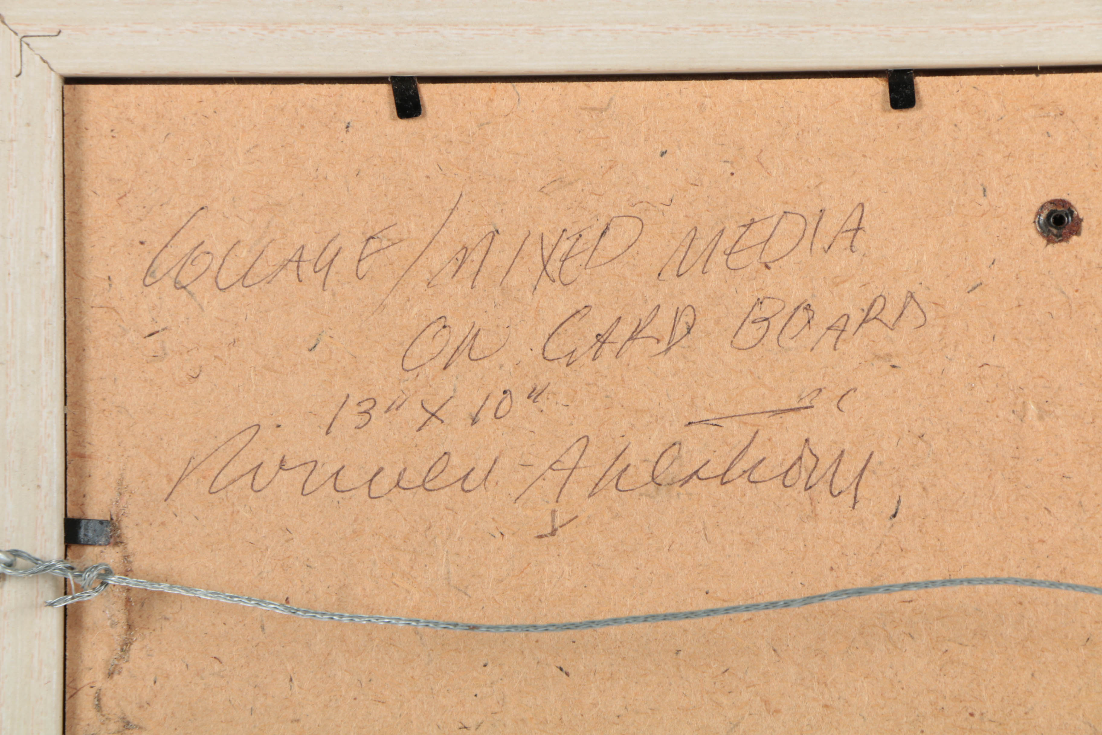 Ronald Ahlström Abstract Mixed Media Collage on Board