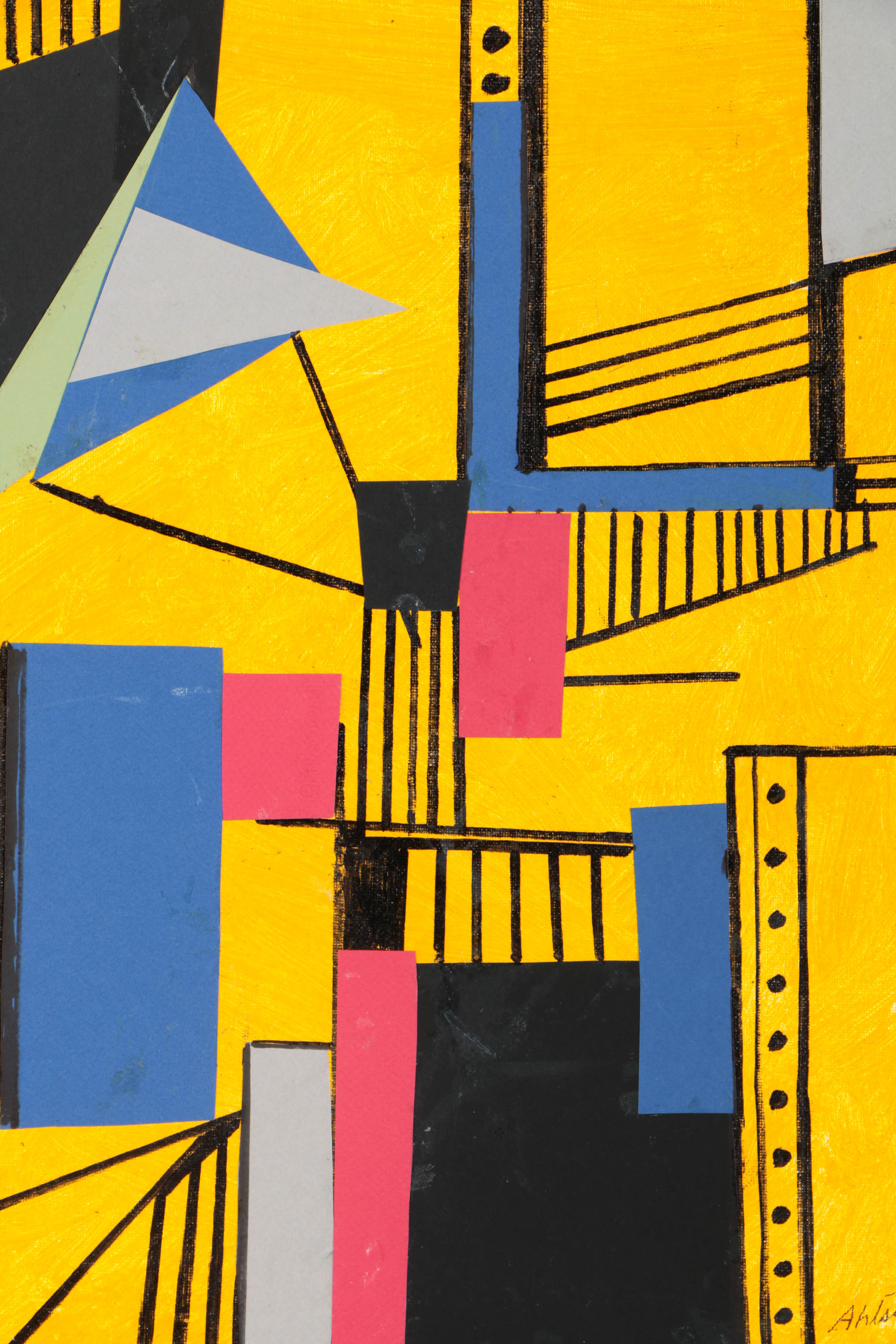 Assortment of Ronald Ahlström Abstract Mixed Media Compositions