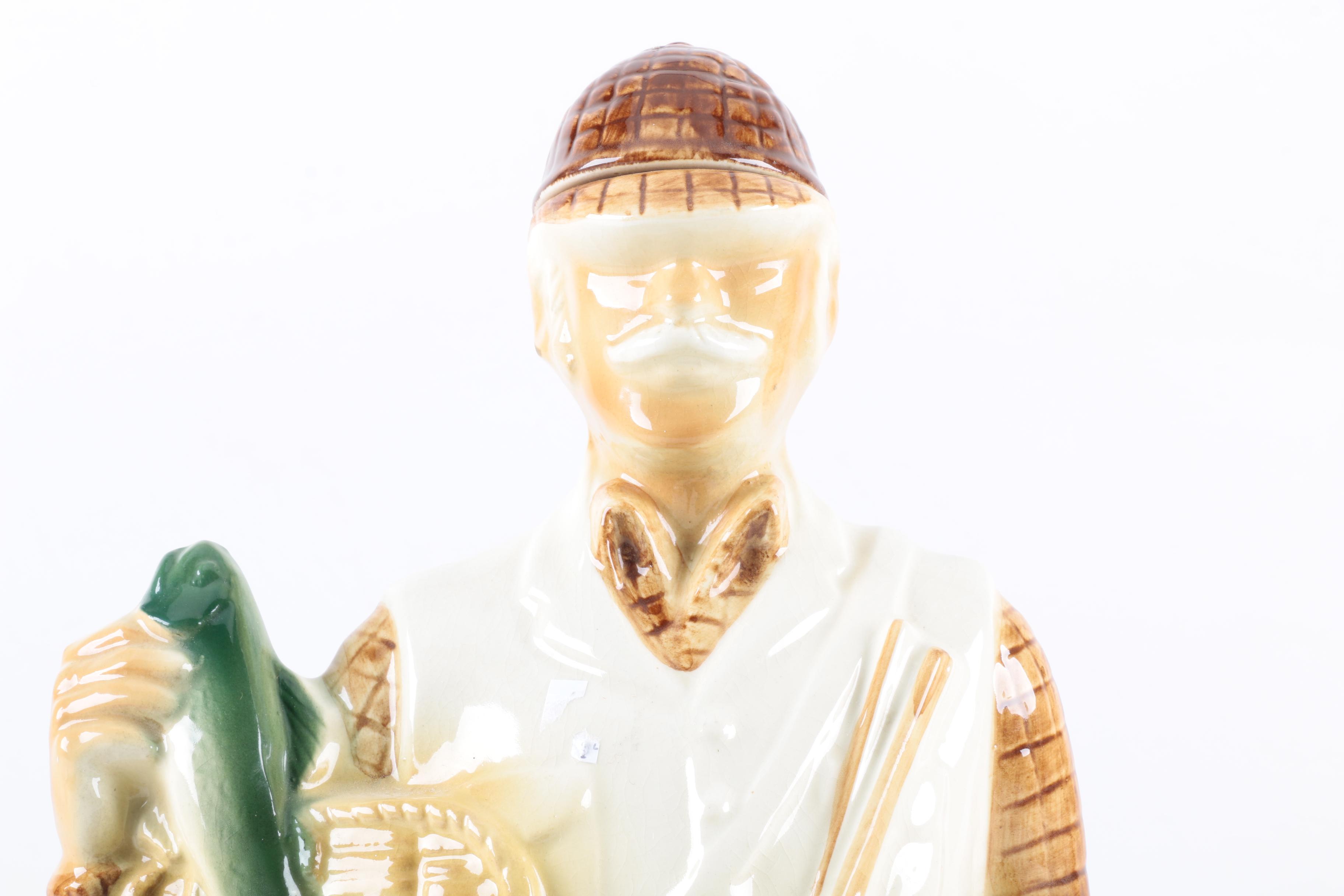 1960s Ballantine's Scotch Ceramic Whiskey Decanter