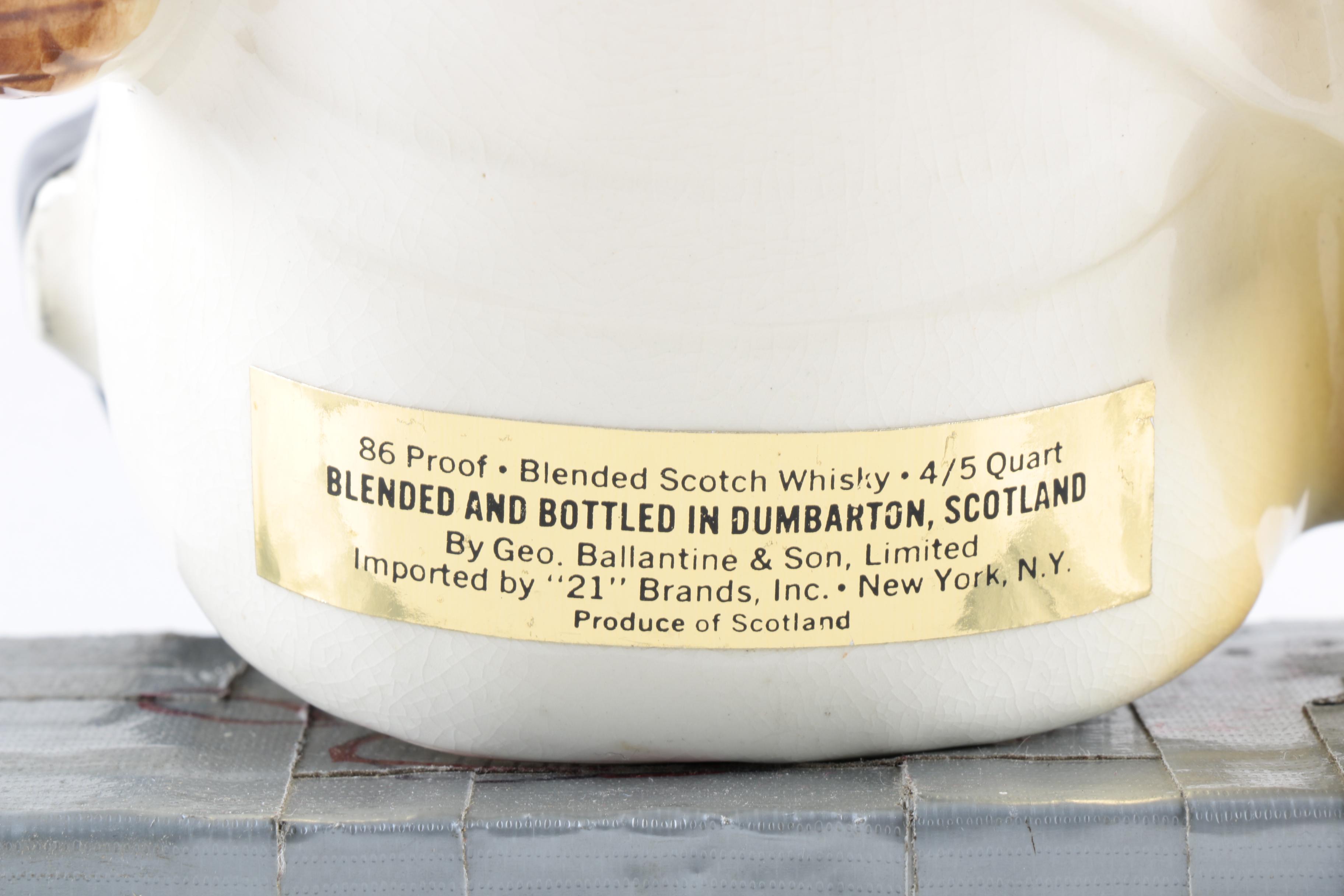 1960s Ballantine's Scotch Ceramic Whiskey Decanter