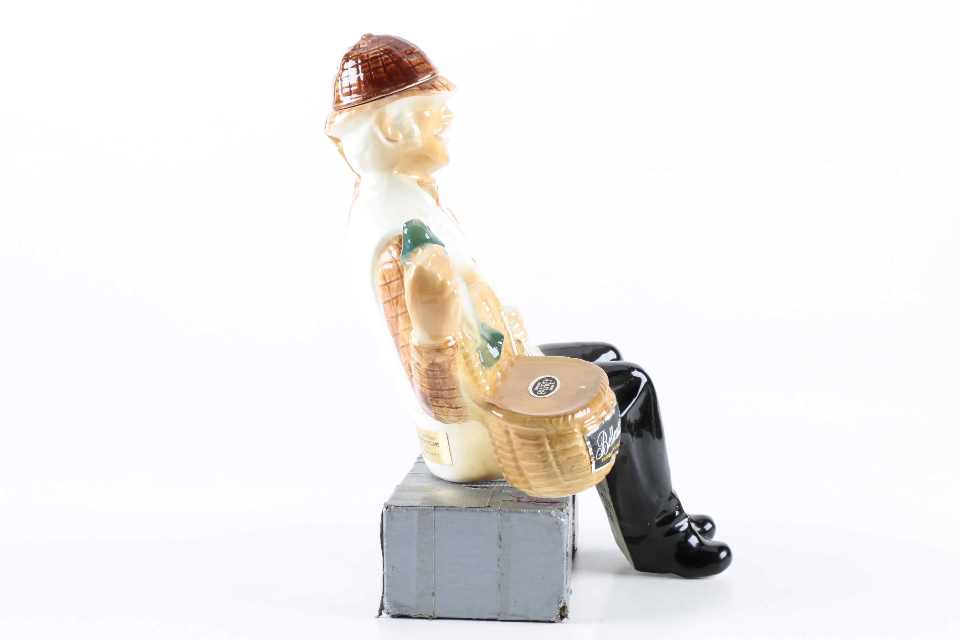 1960s Ballantine's Scotch Ceramic Whiskey Decanter