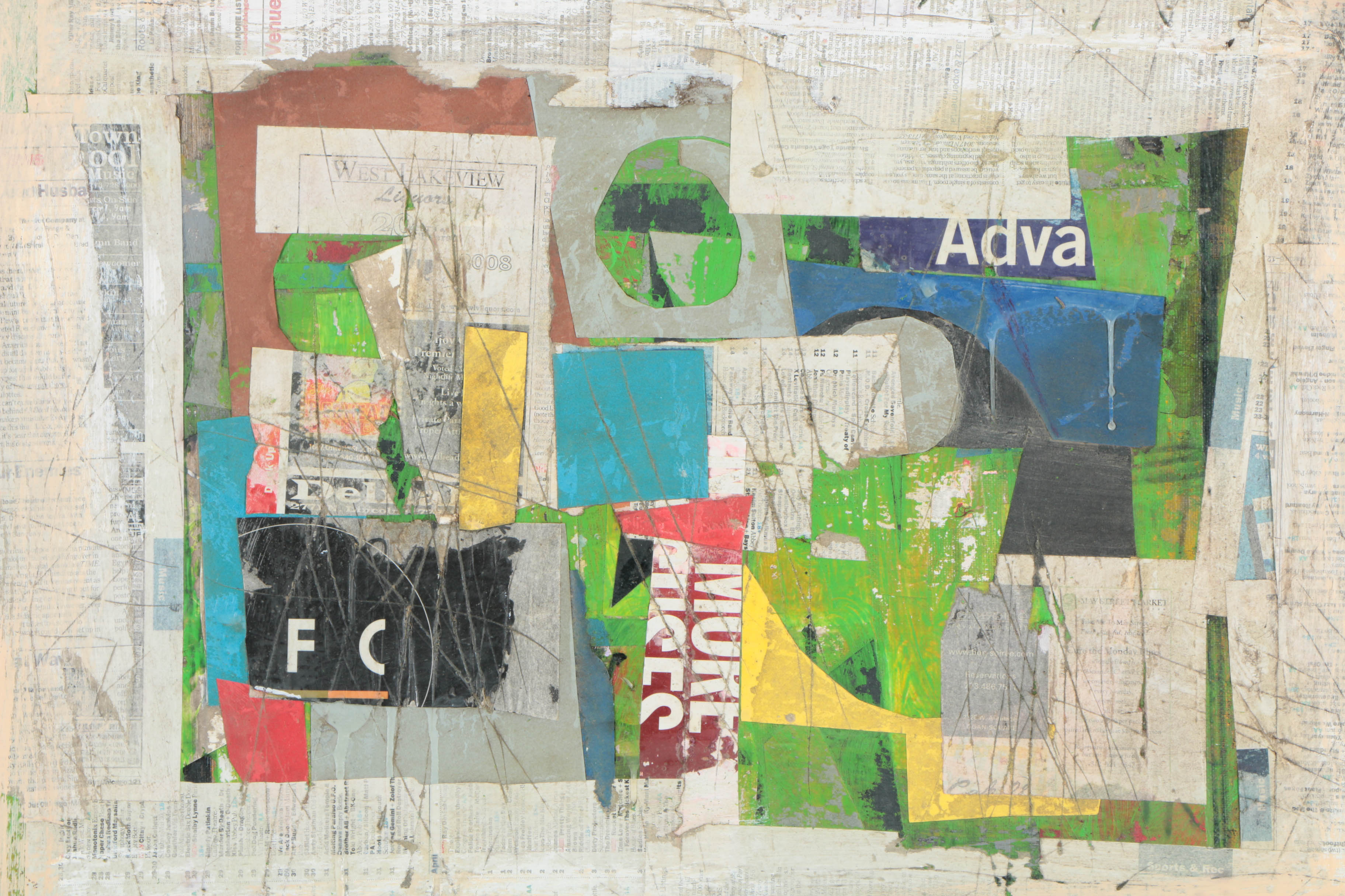 Collection of Ronald Ahlström Abstract Mixed Media Compositions on Canvas Boards