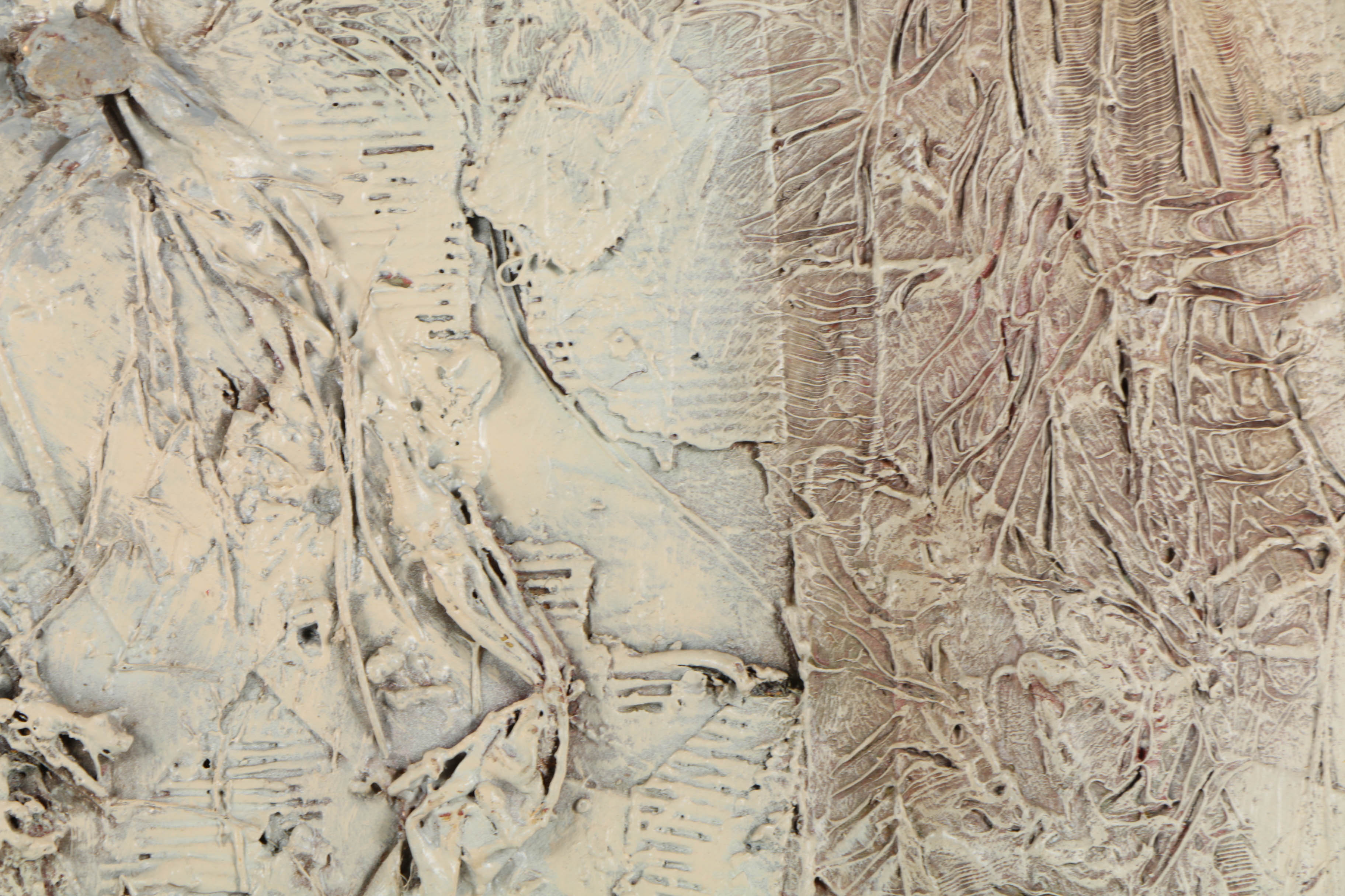 Ronald Ahlström Mixed Media Collage on Board "Untitled"