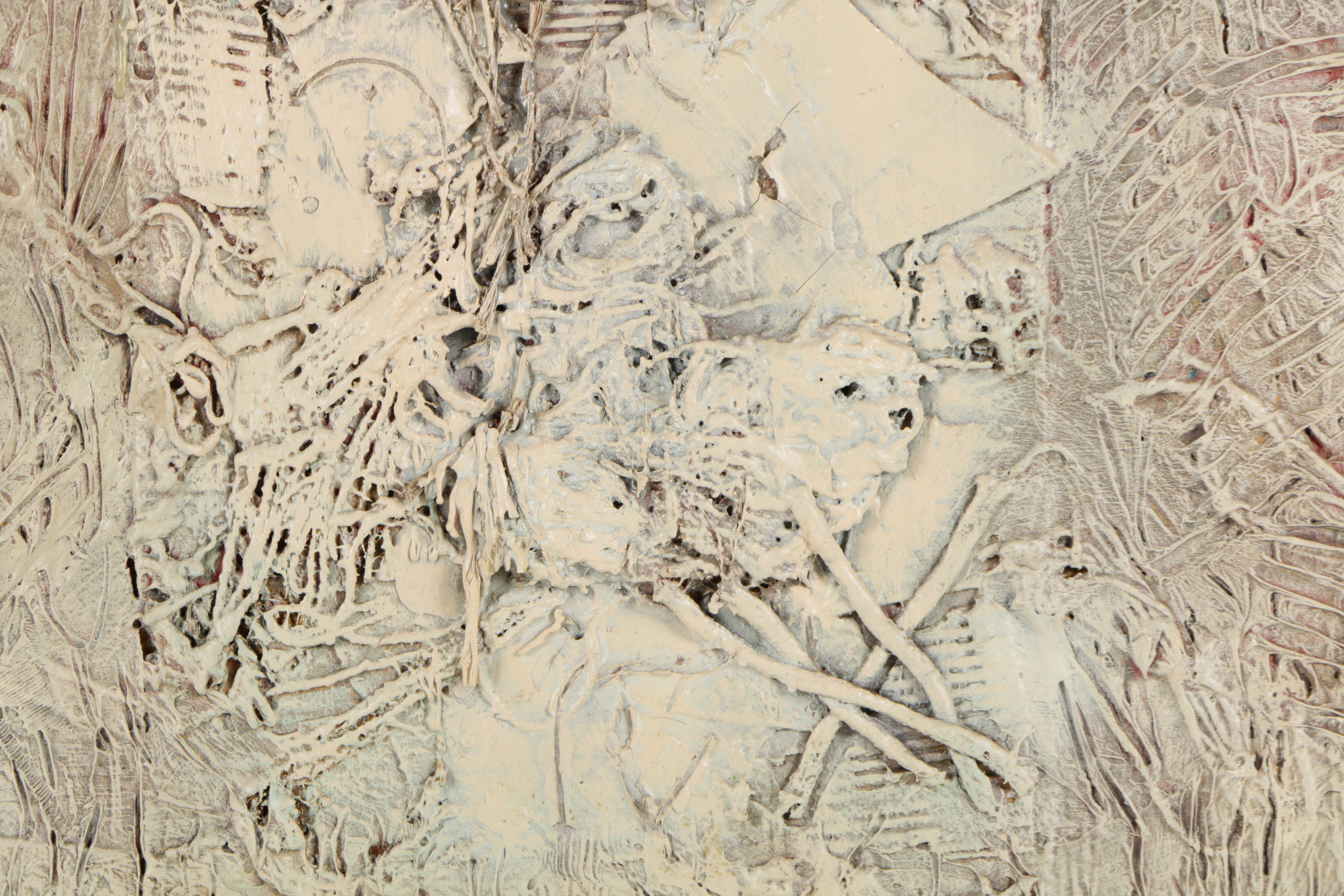 Ronald Ahlström Mixed Media Collage on Board "Untitled"