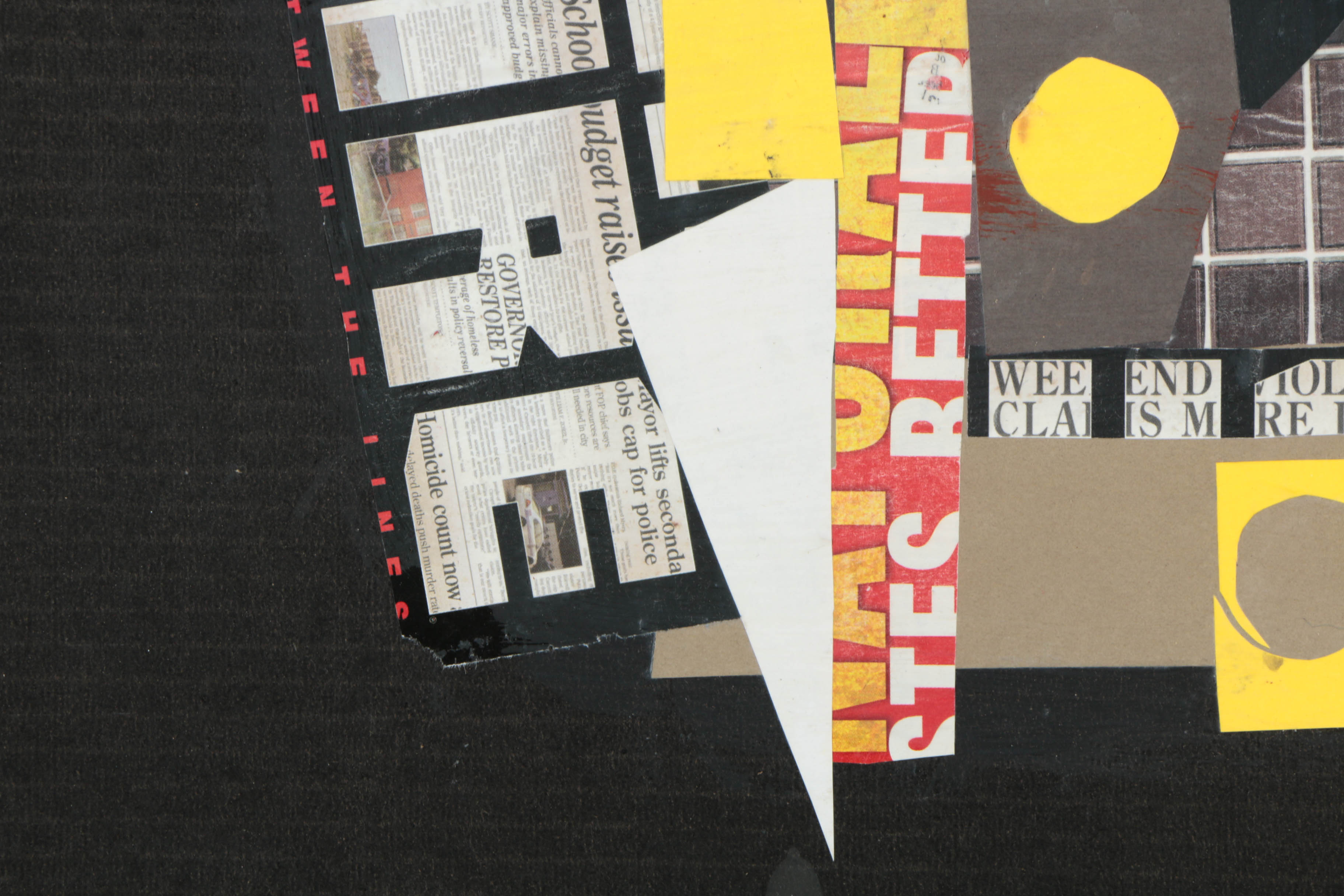 Ronald Ahlström Mixed Media Collage on Board "Untitled"