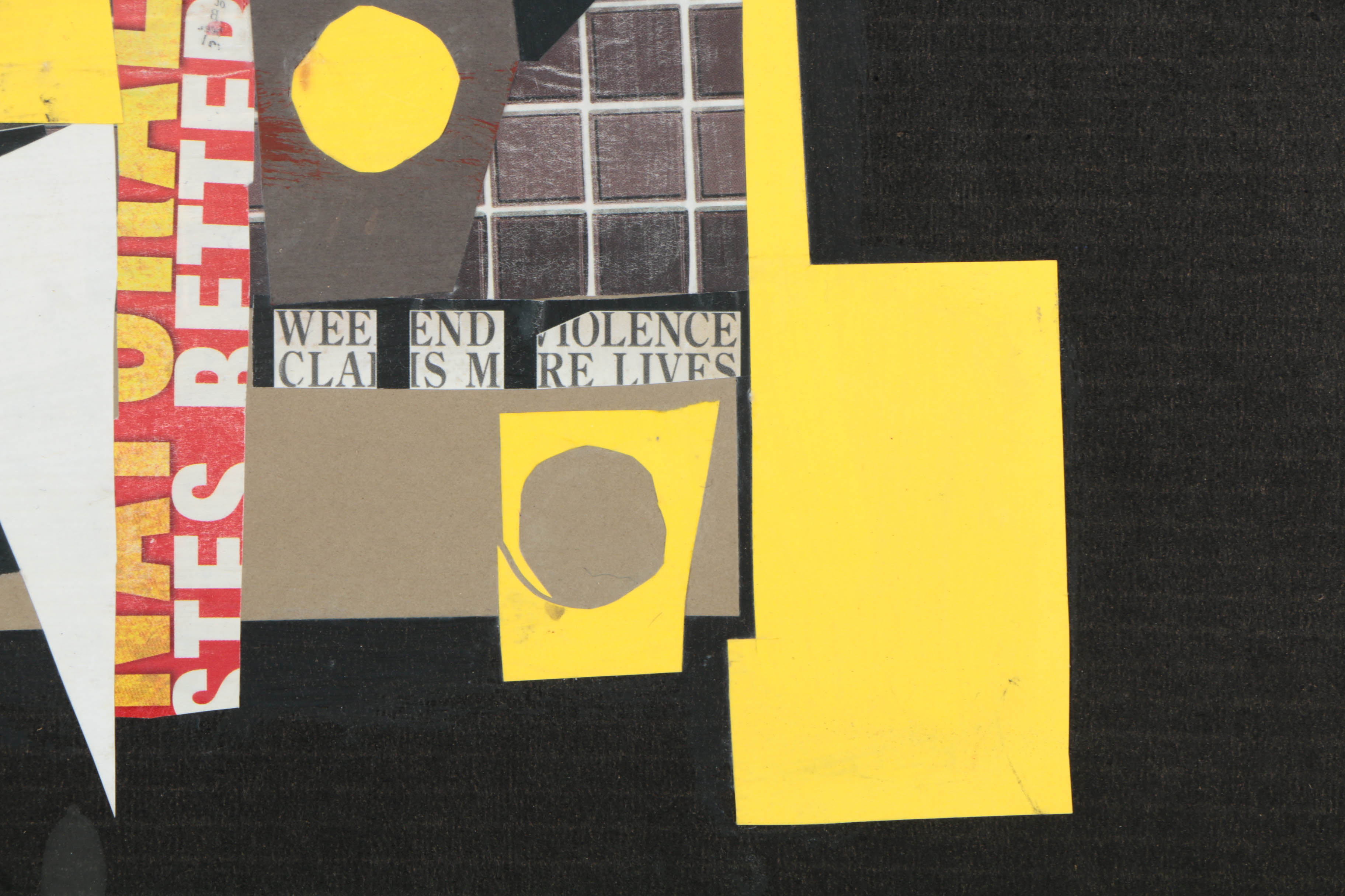 Ronald Ahlström Mixed Media Collage on Board "Untitled"