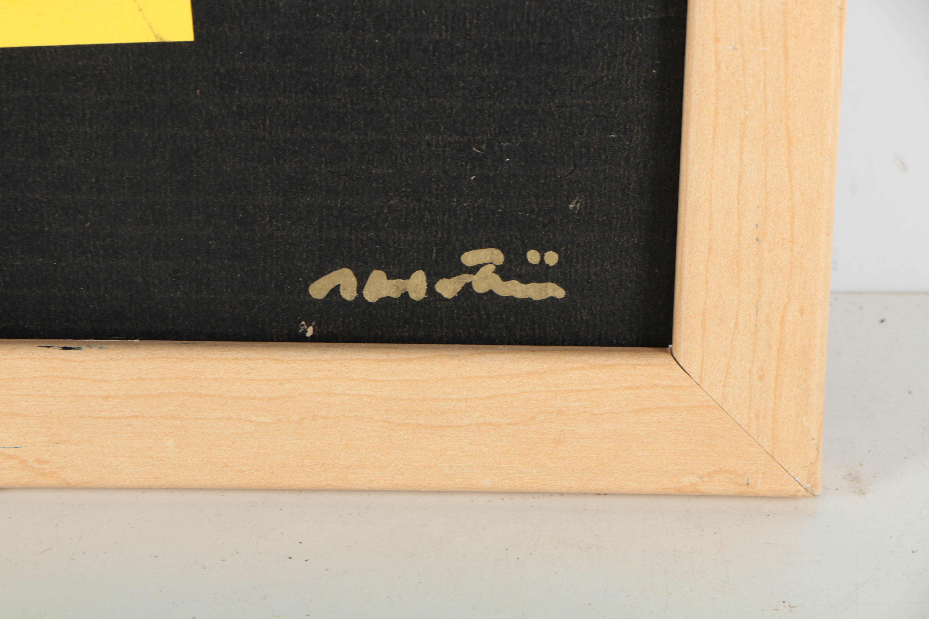 Ronald Ahlström Mixed Media Collage on Board "Untitled"