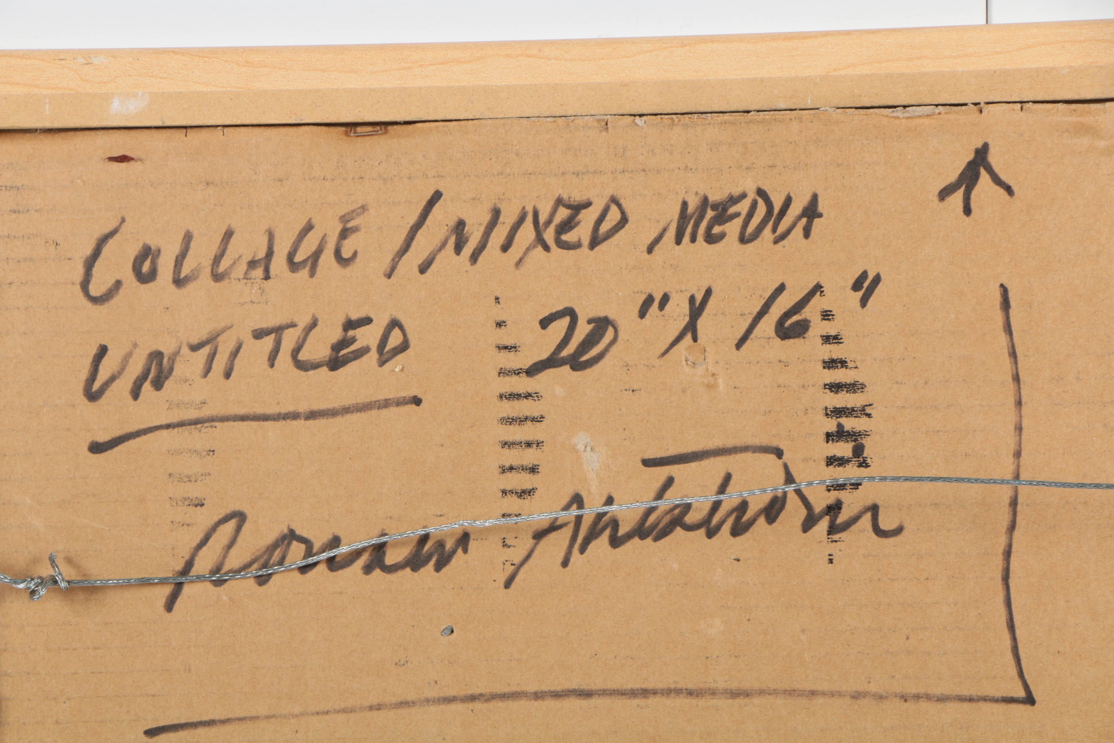 Ronald Ahlström Mixed Media Collage on Board "Untitled"