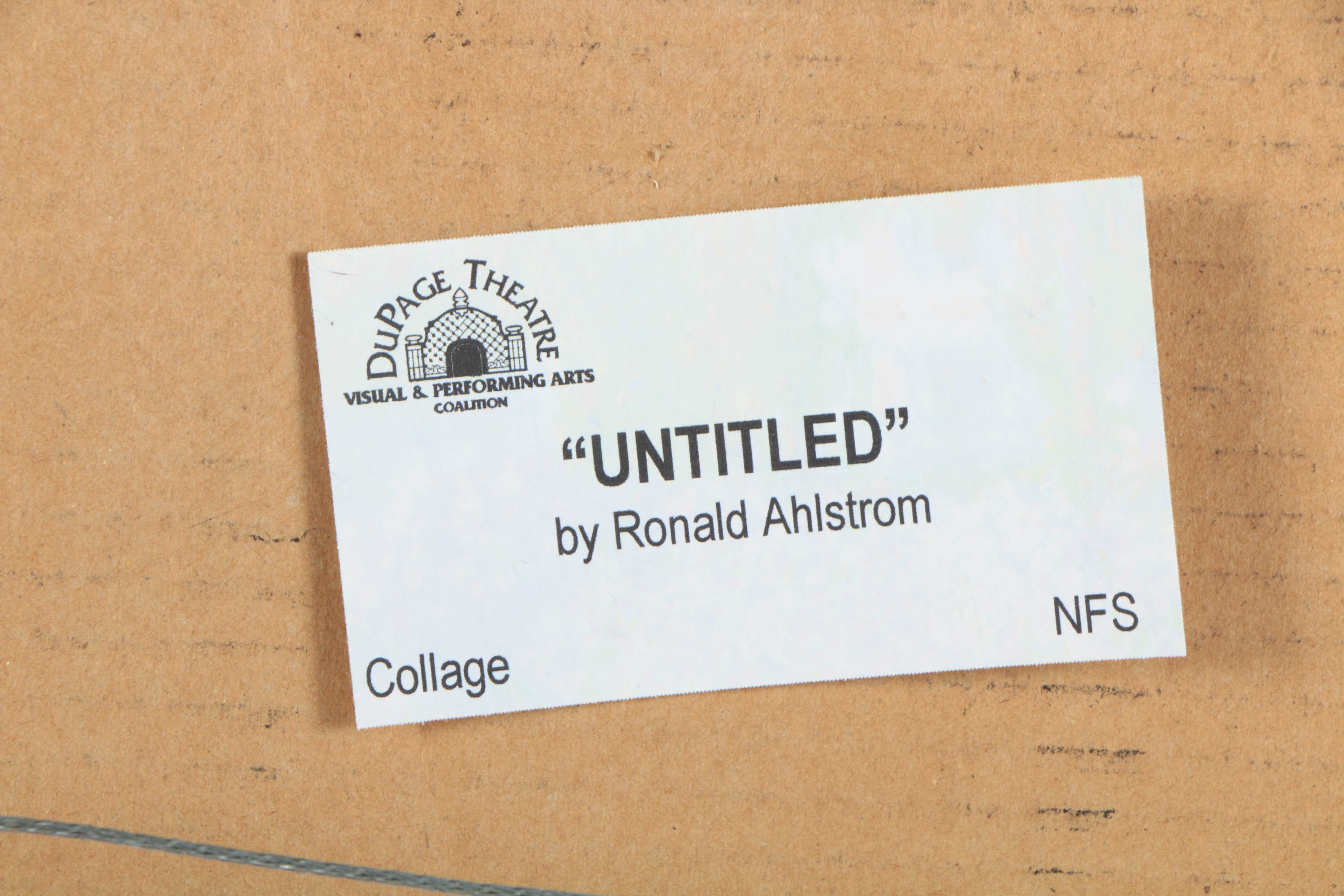 Ronald Ahlström Mixed Media Collage on Board "Untitled"