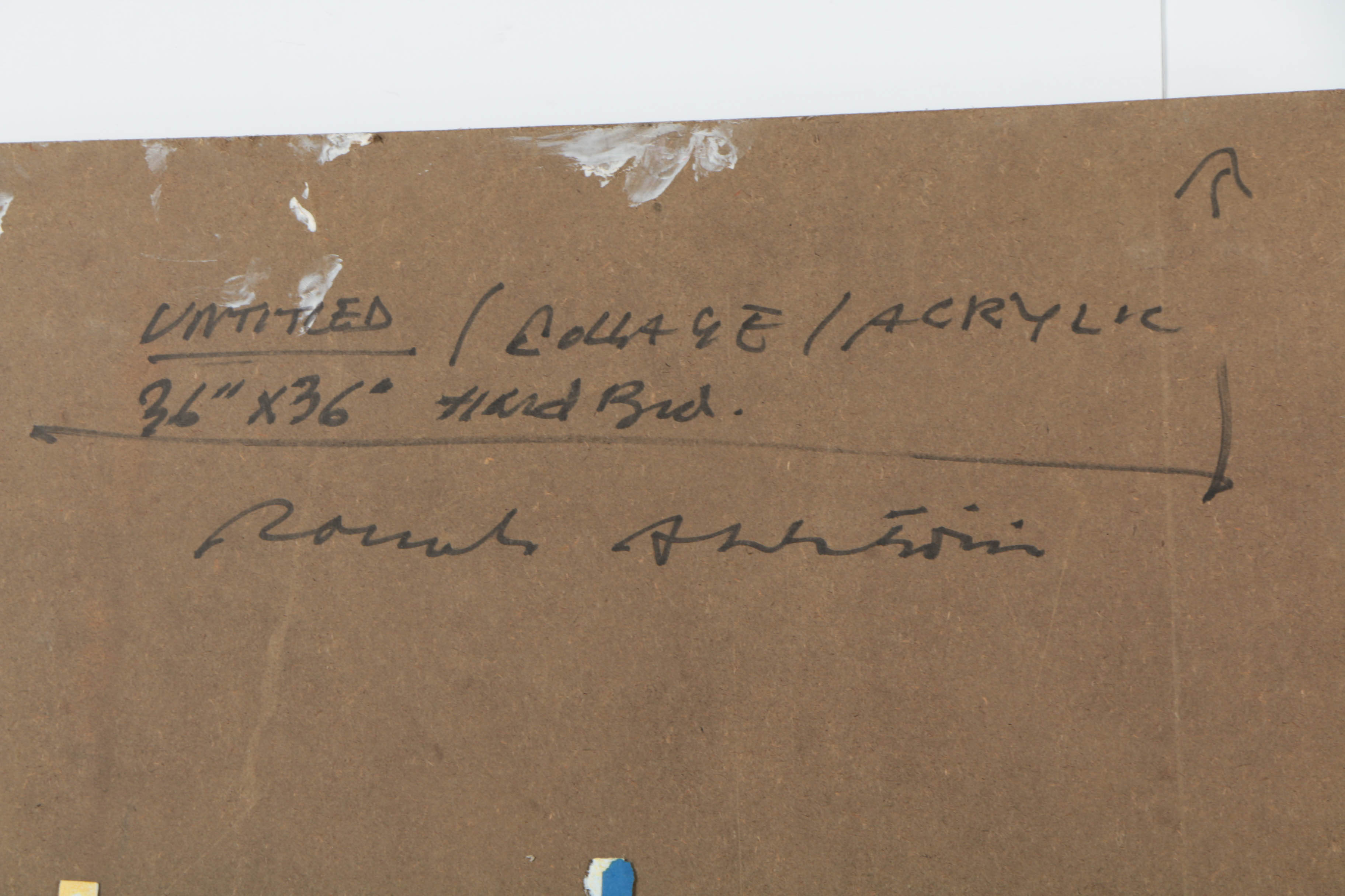 Ronald Ahlström Abstract Mixed Media Collage on Board "Untitled"