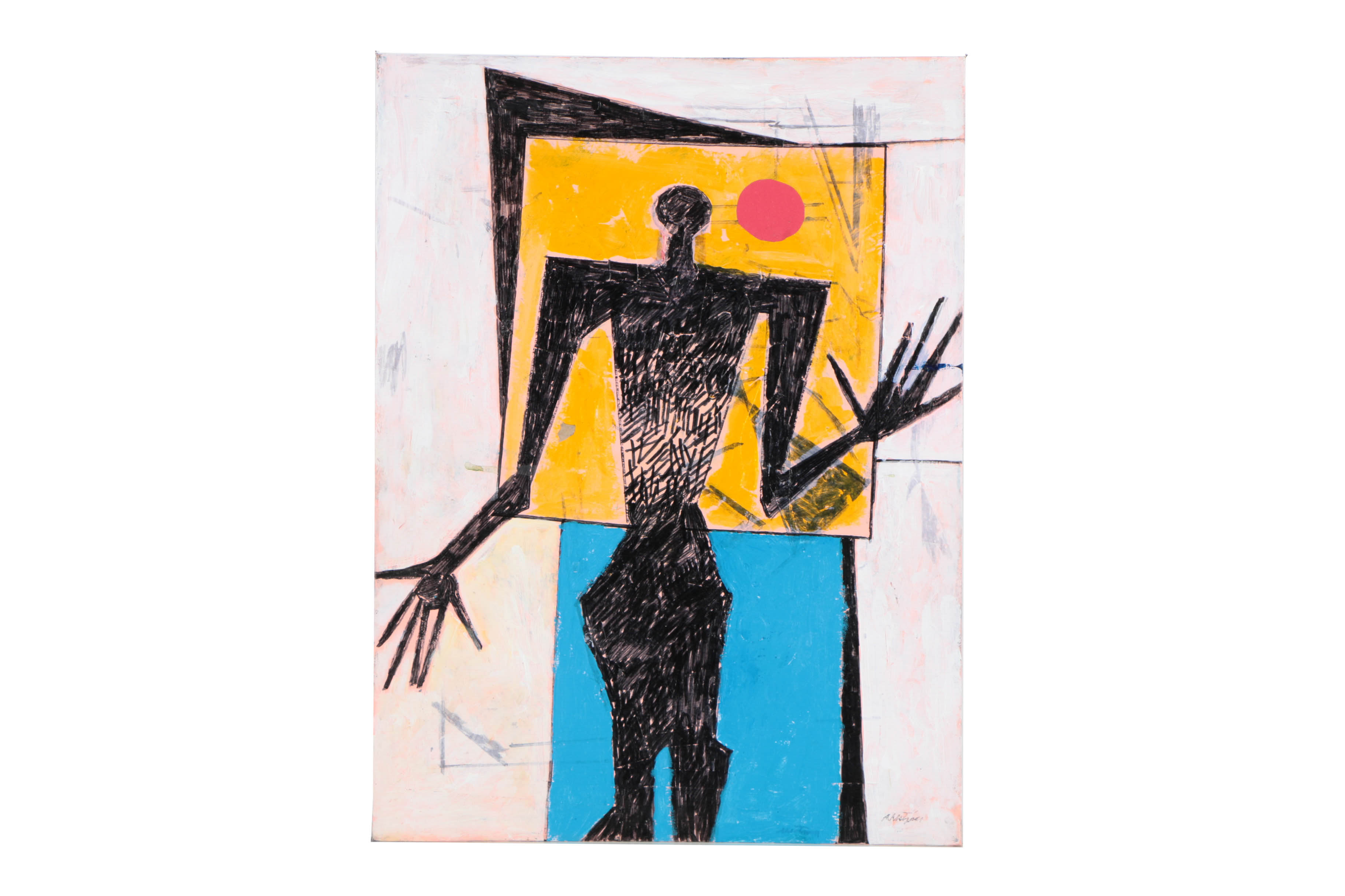 Collection of Ronald Ahlström Abstract Mixed Media Compositions on Canvas Boards