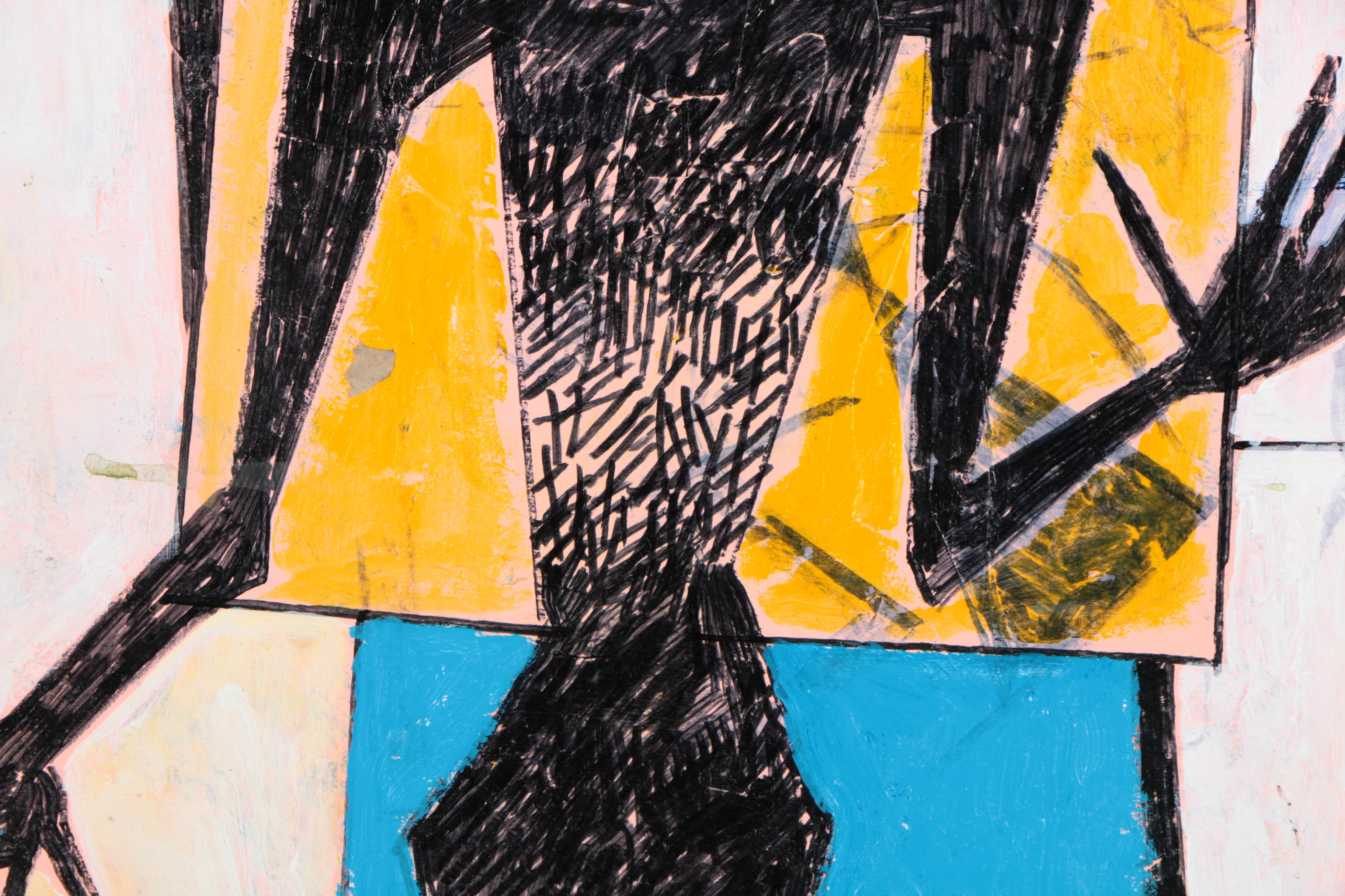 Collection of Ronald Ahlström Abstract Mixed Media Compositions on Canvas Boards