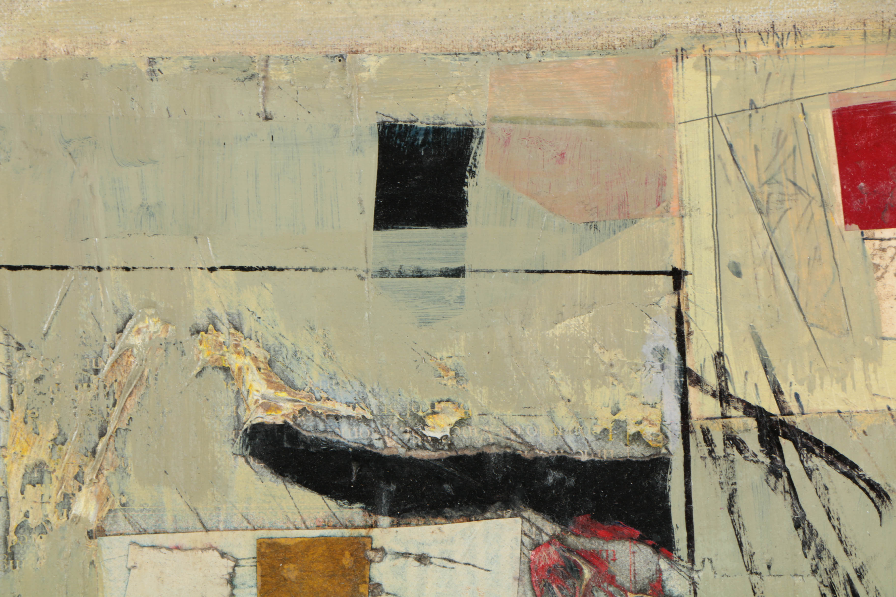 Collection of Ronald Ahlström Abstract Mixed Media Compositions on Canvas Boards