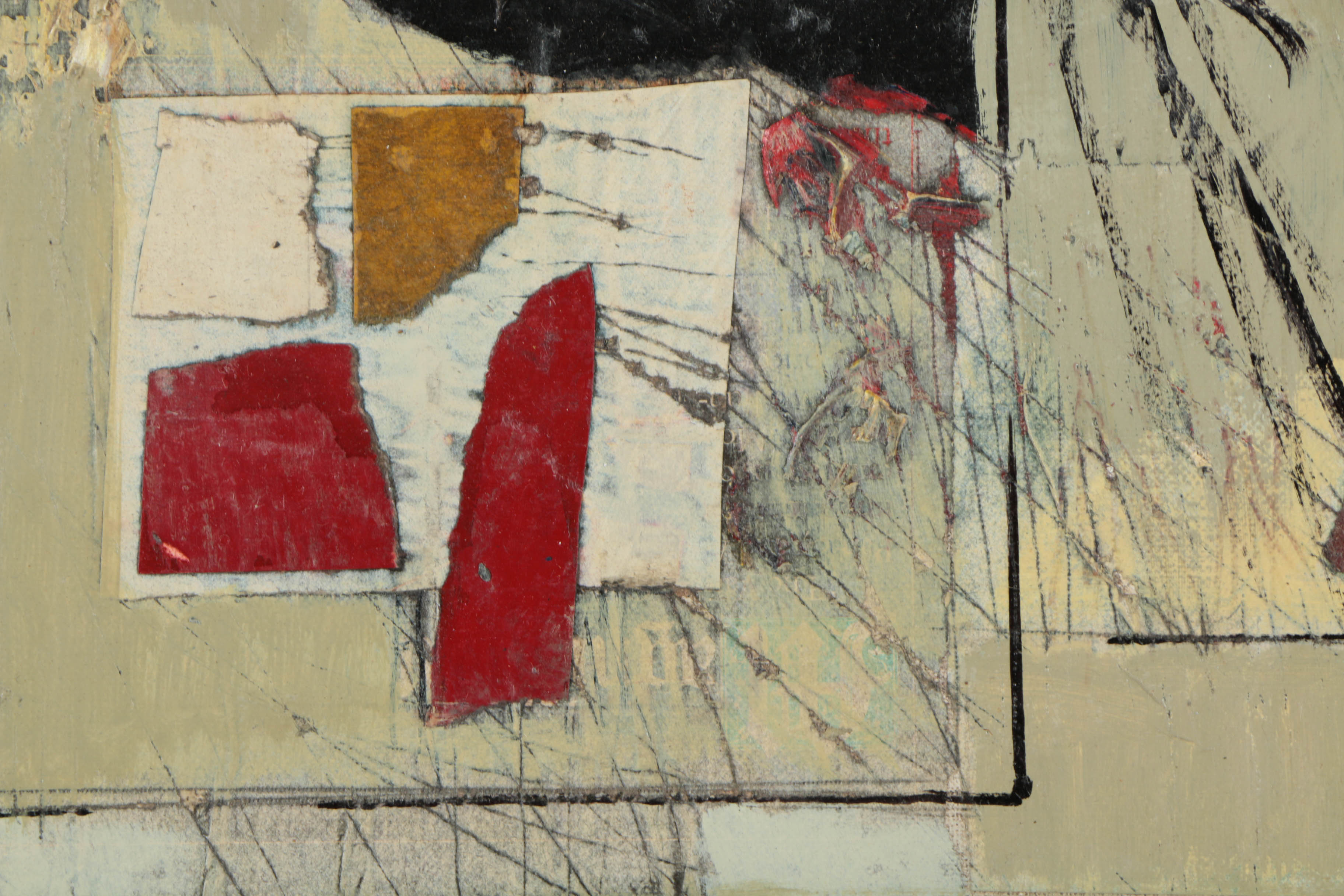 Collection of Ronald Ahlström Abstract Mixed Media Compositions on Canvas Boards