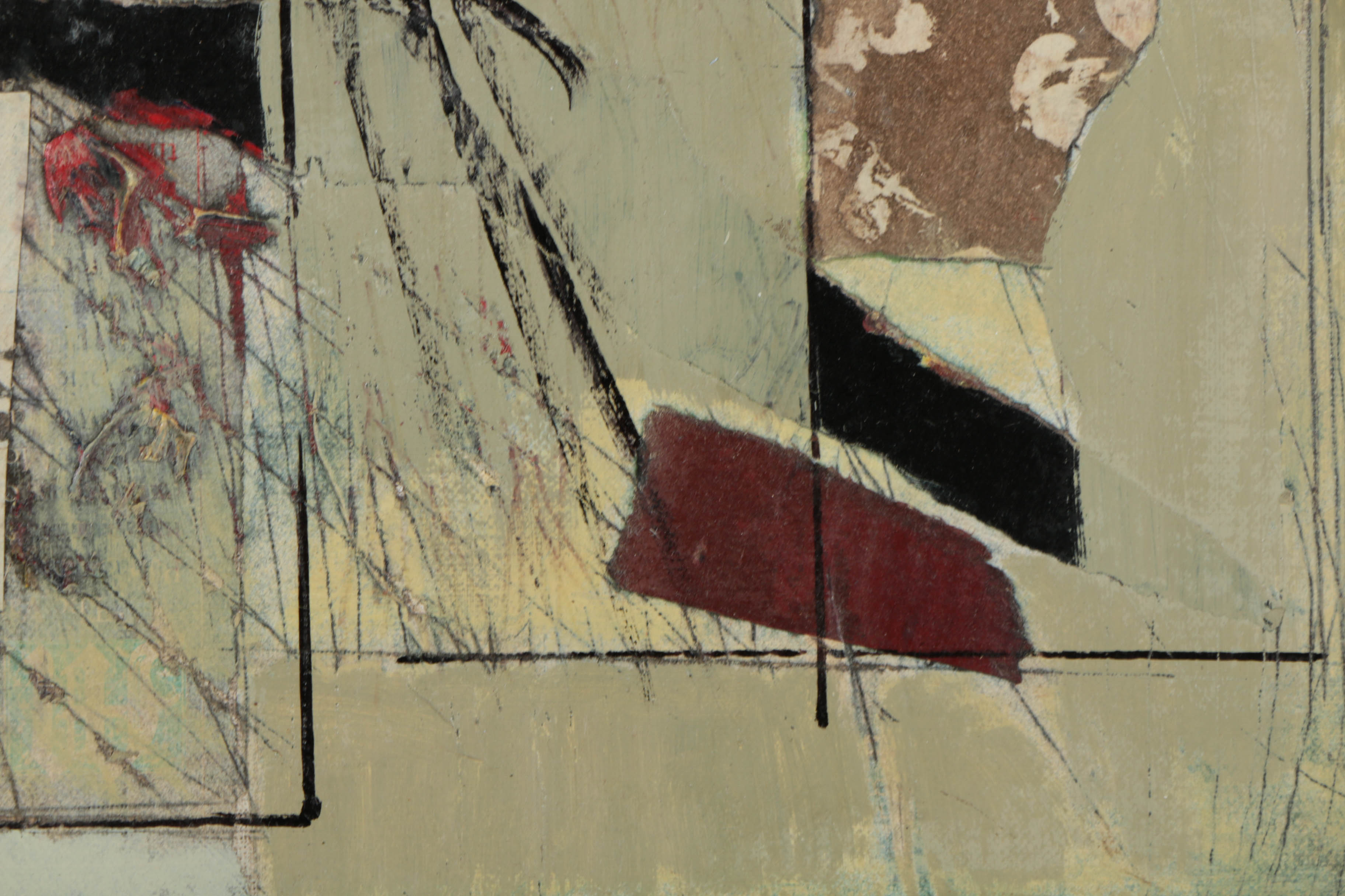 Collection of Ronald Ahlström Abstract Mixed Media Compositions on Canvas Boards