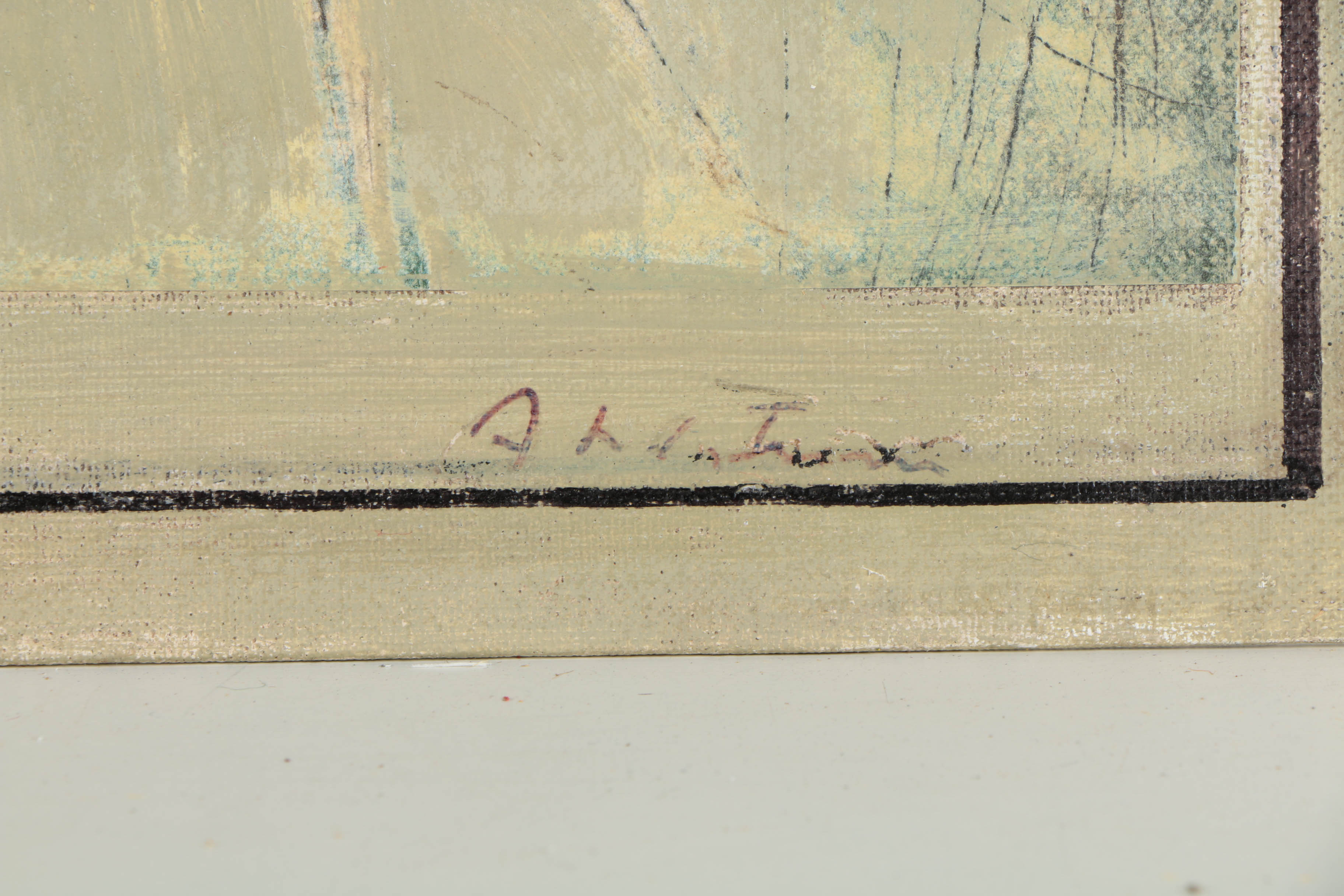 Collection of Ronald Ahlström Abstract Mixed Media Compositions on Canvas Boards