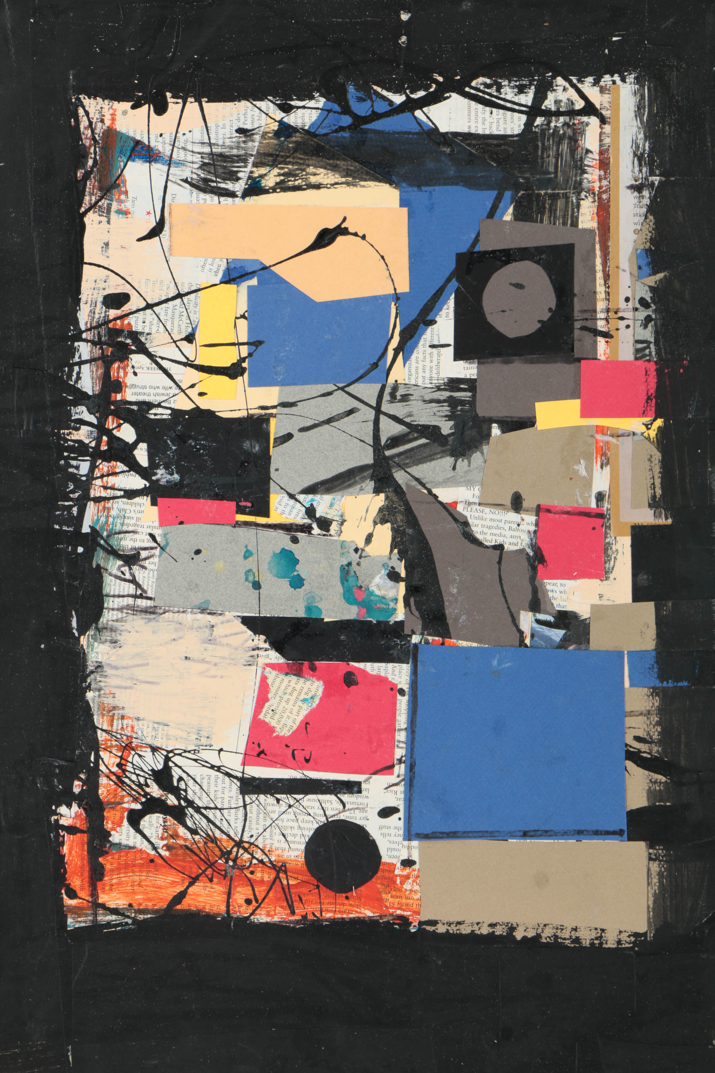 Collection of Ronald Ahlström Abstract Mixed Media Compositions on Canvas Boards