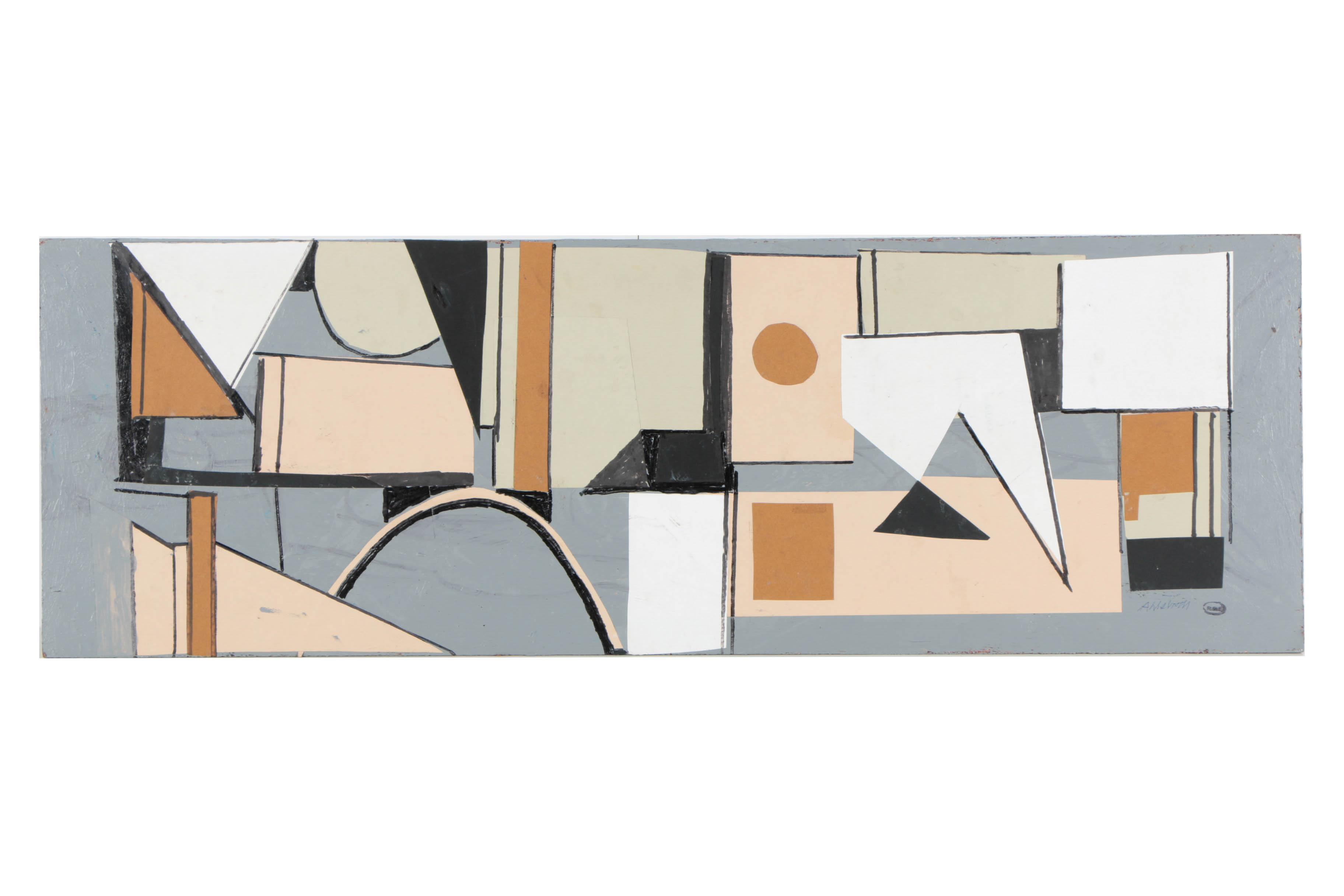 Pair of Ronald Ahlström Mixed Media Collage on Board