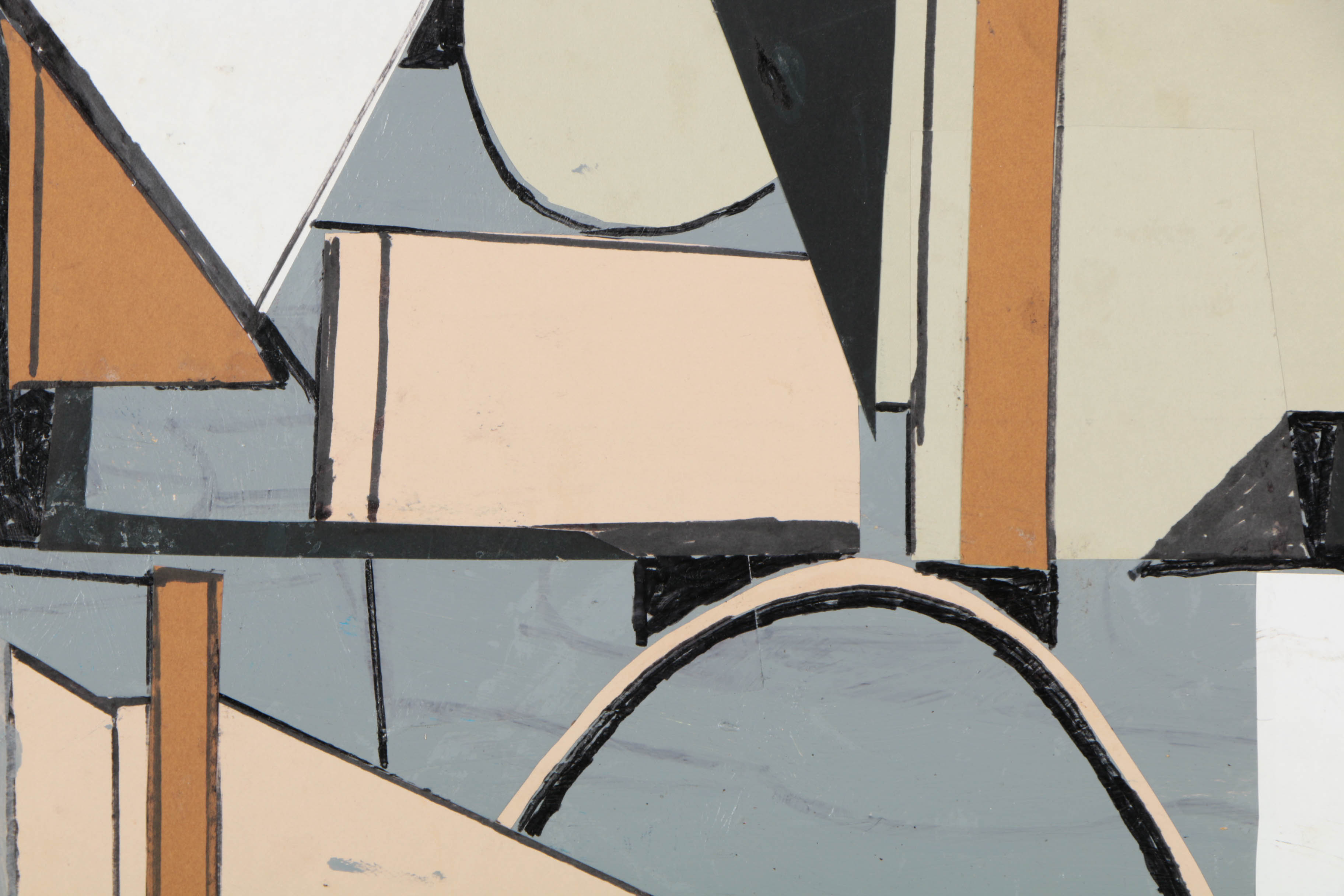 Pair of Ronald Ahlström Mixed Media Collage on Board