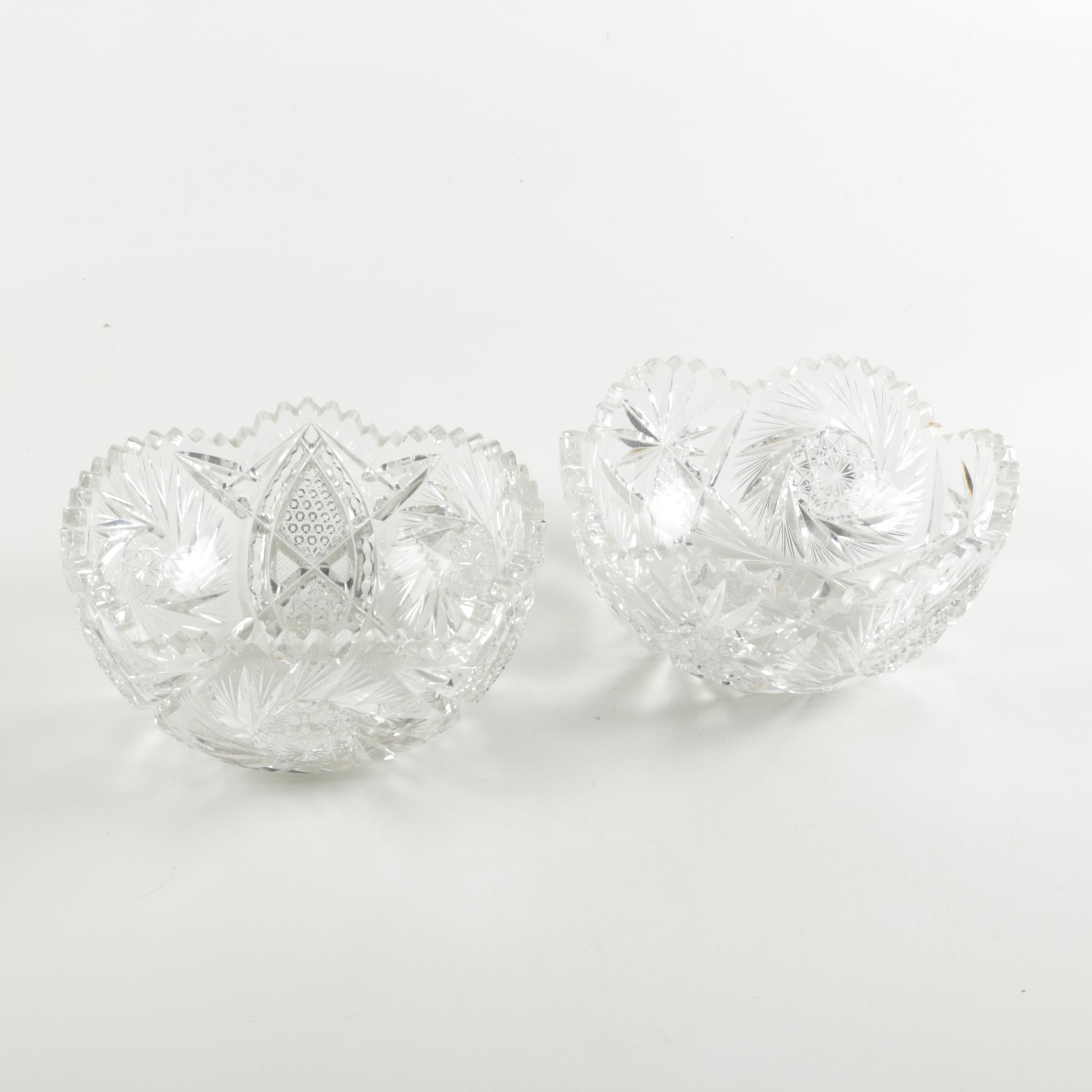 American Brilliant Cut Glass Bowls