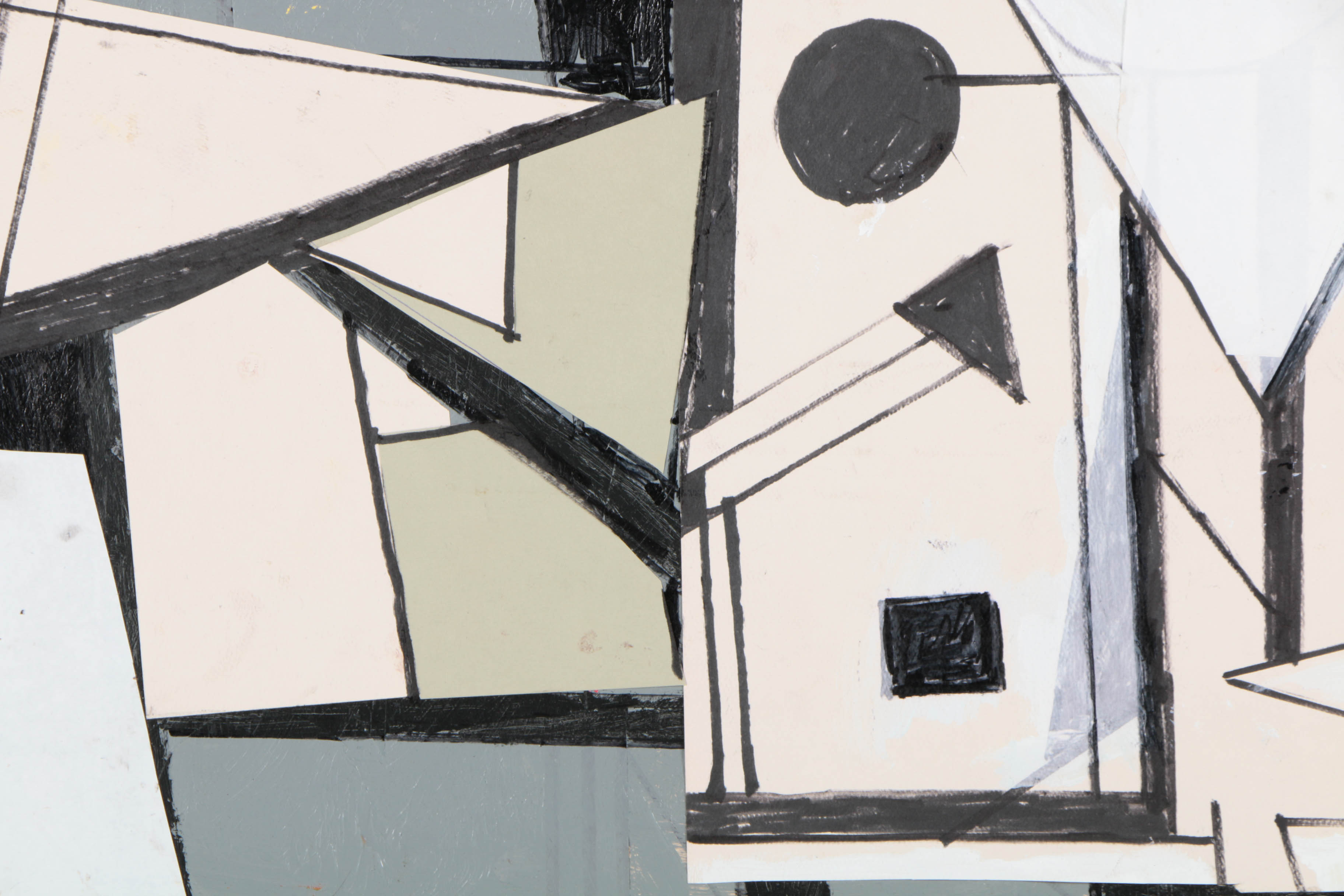 Pair of Ronald Ahlström Mixed Media Collage on Board