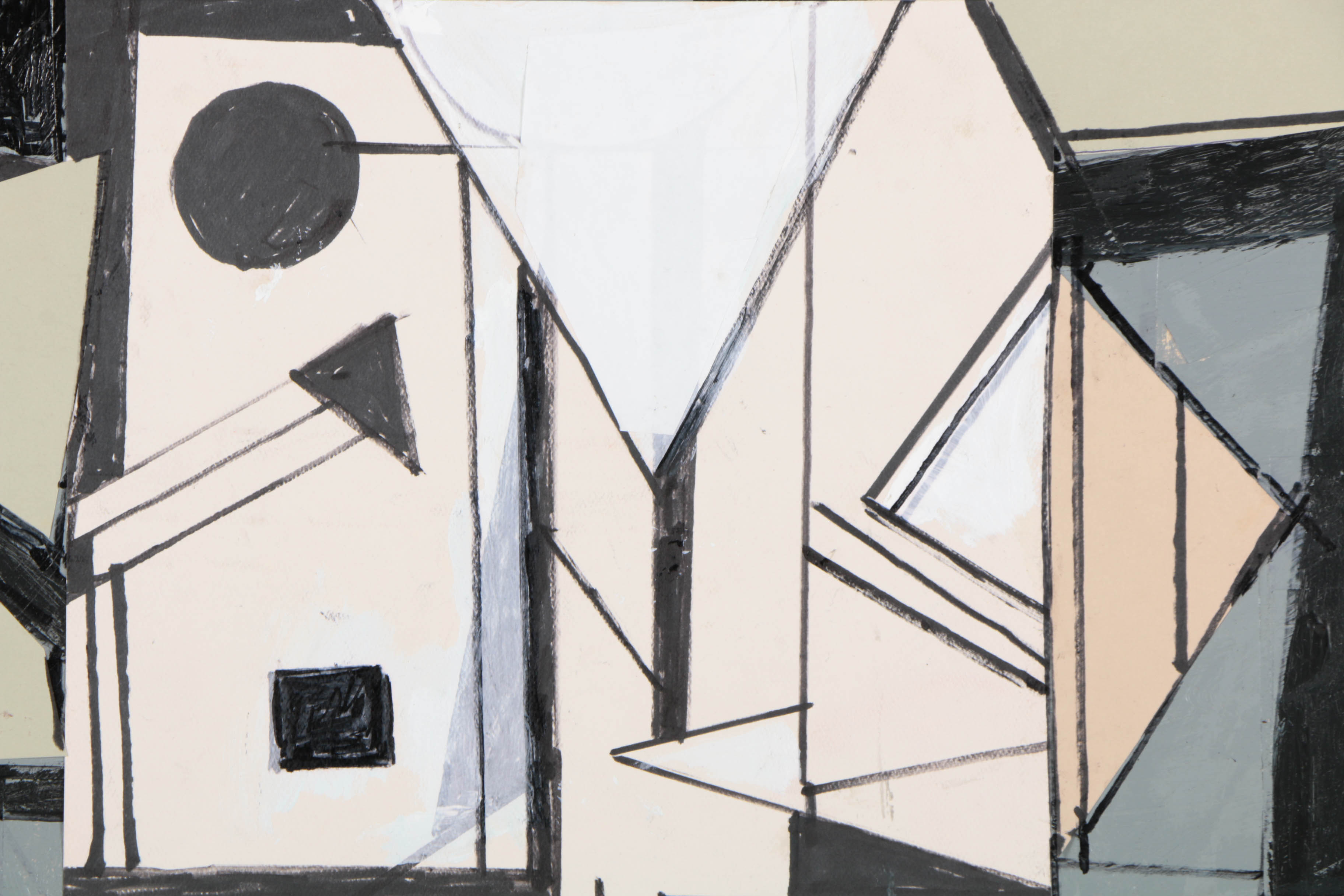 Pair of Ronald Ahlström Mixed Media Collage on Board