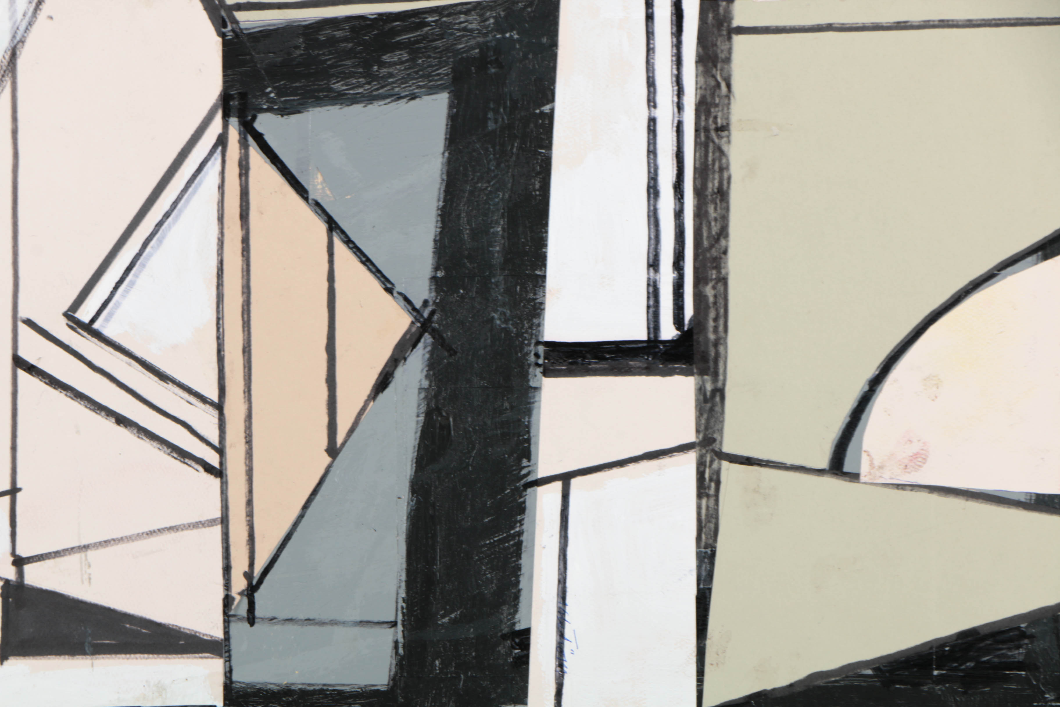 Pair of Ronald Ahlström Mixed Media Collage on Board