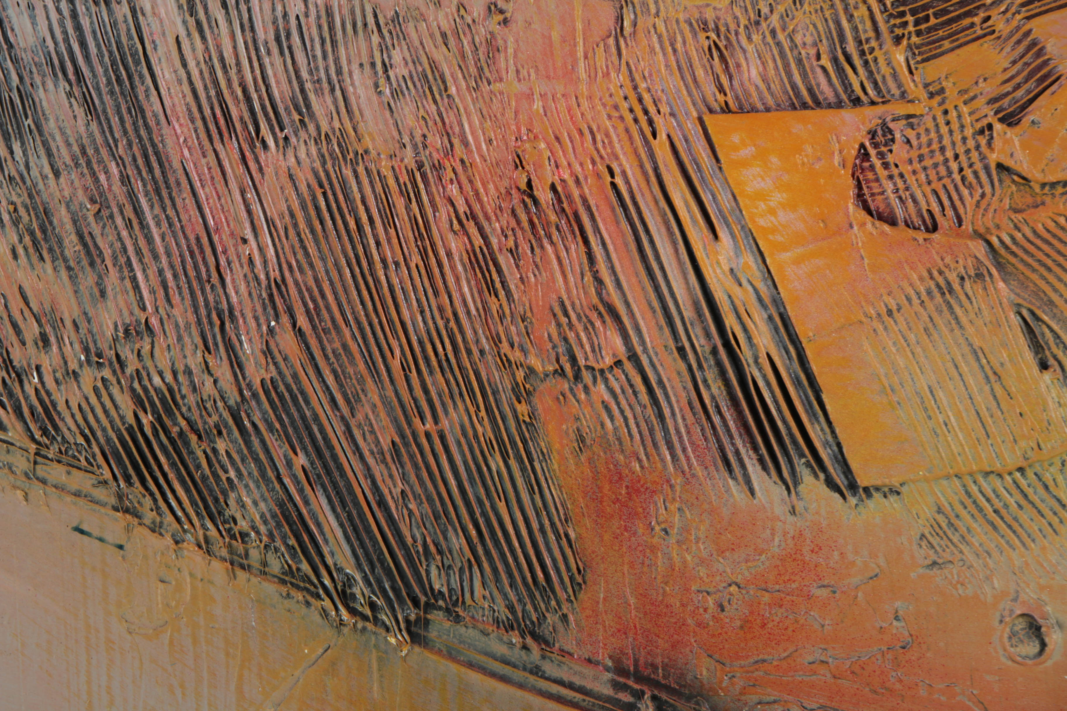 Ronald Ahlström Mixed Media Collage on Board "Untitled"