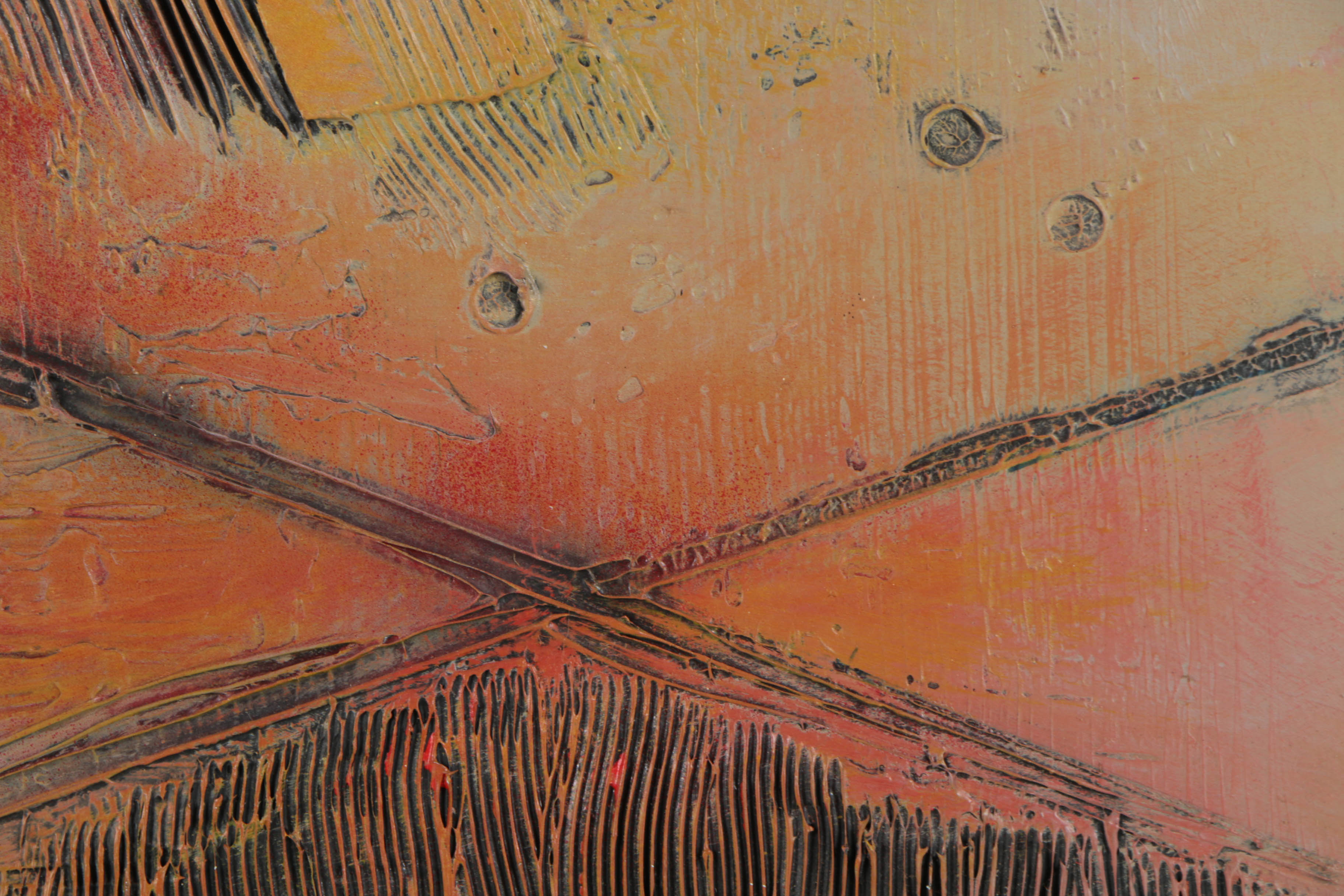 Ronald Ahlström Mixed Media Collage on Board "Untitled"