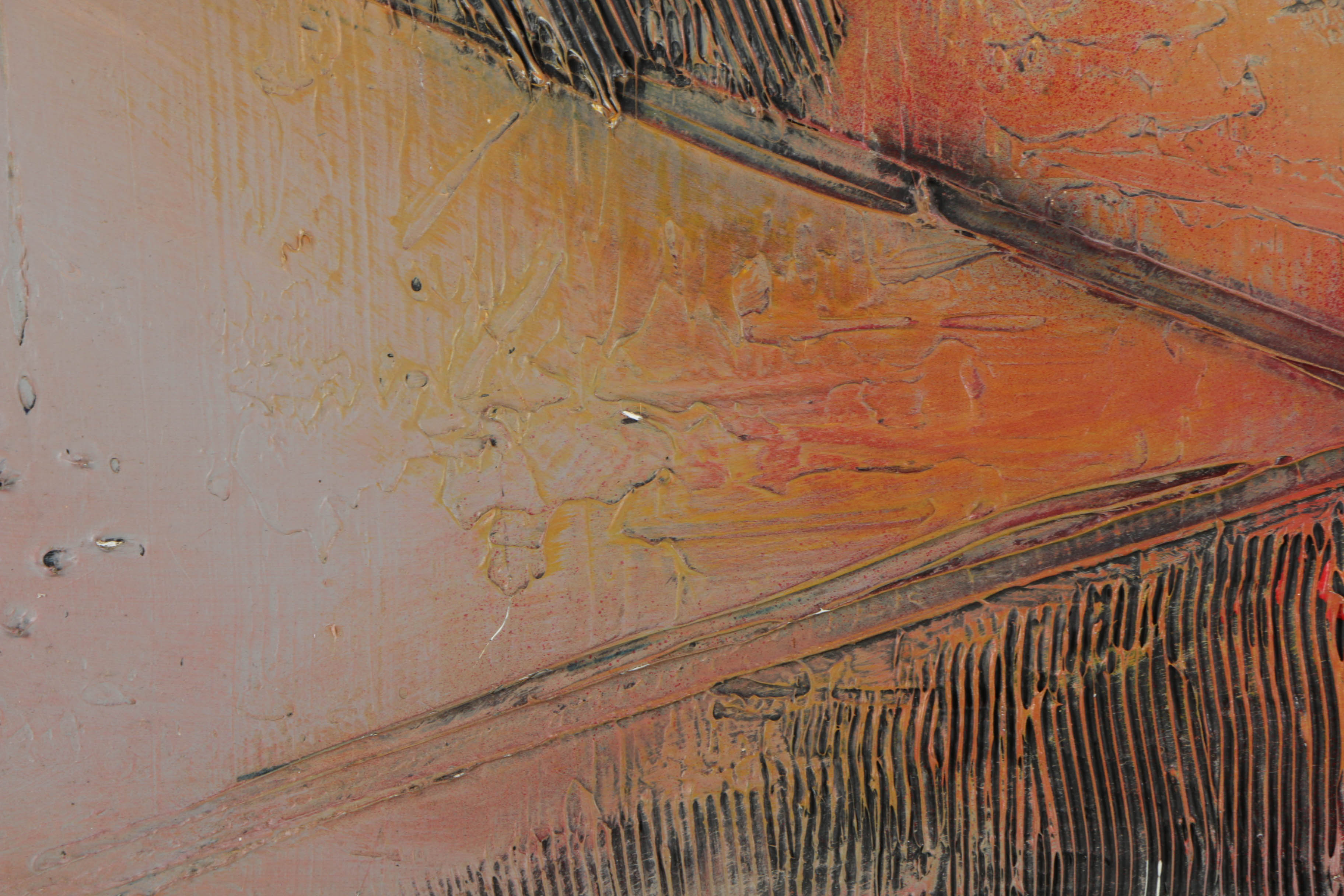 Ronald Ahlström Mixed Media Collage on Board "Untitled"