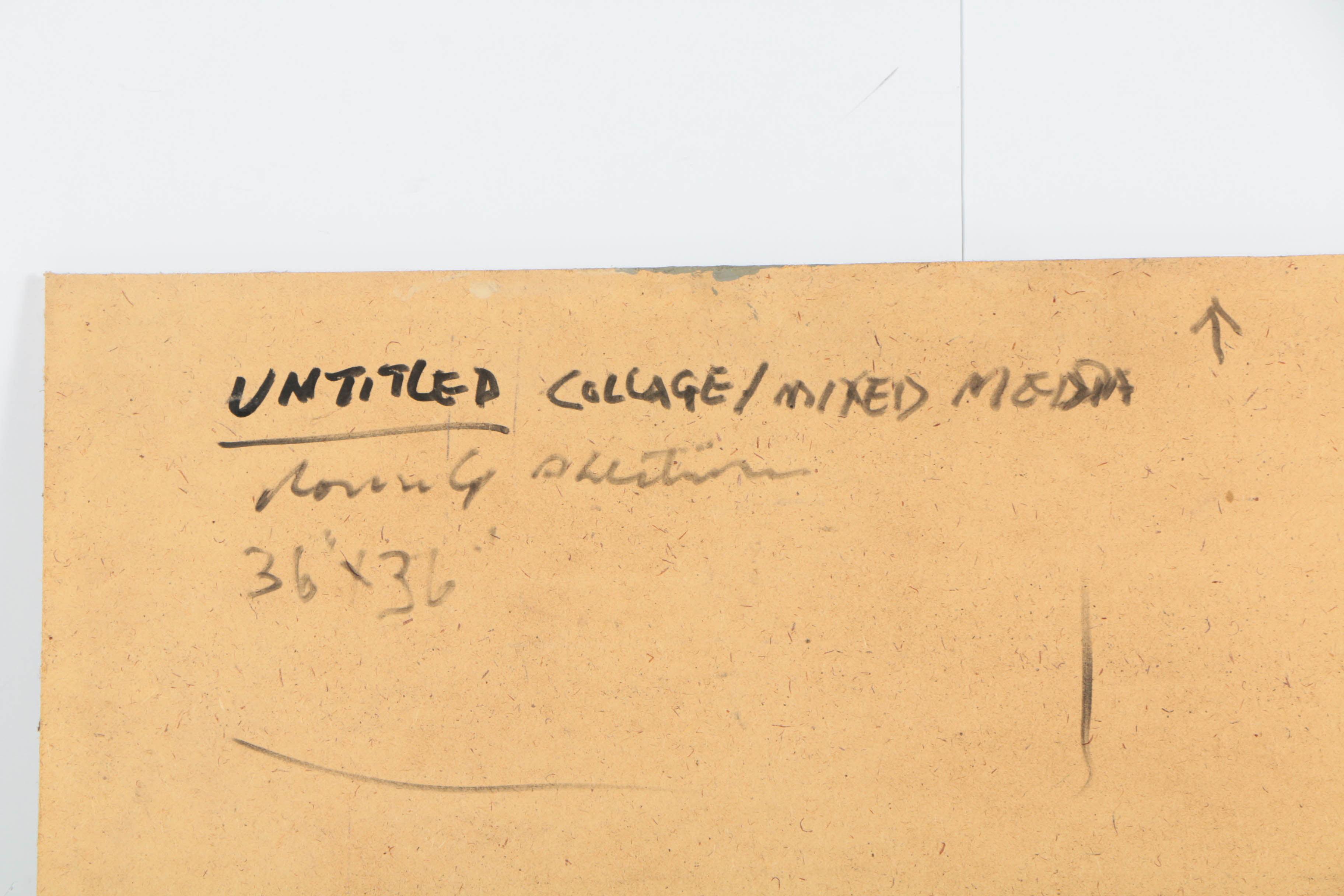 Ronald Ahlström Mixed Media Collage on Board "Untitled"