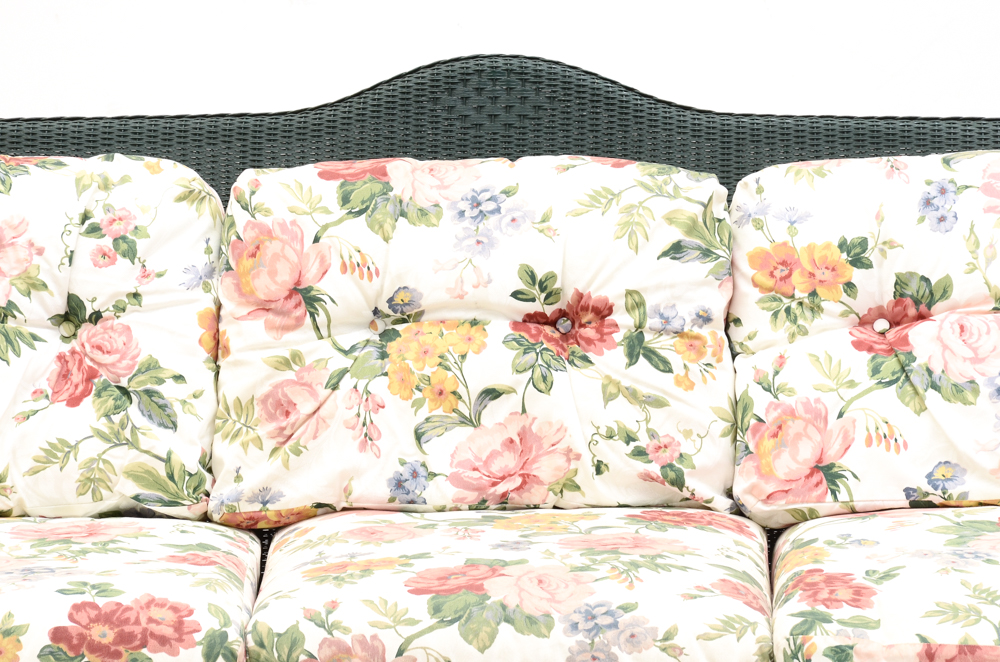 Set of Green Wicker Furniture