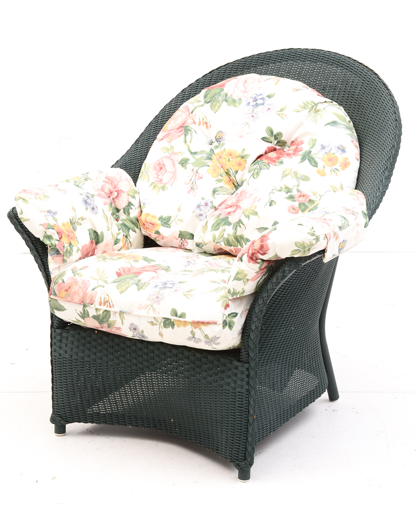 Set of Green Wicker Furniture