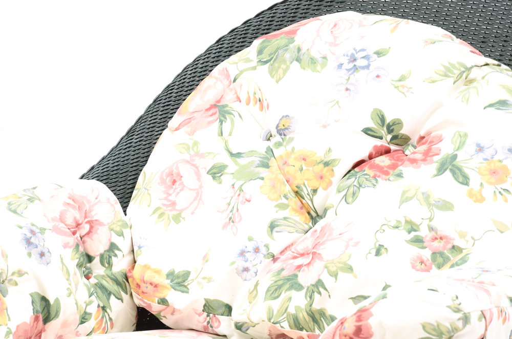 Set of Green Wicker Furniture