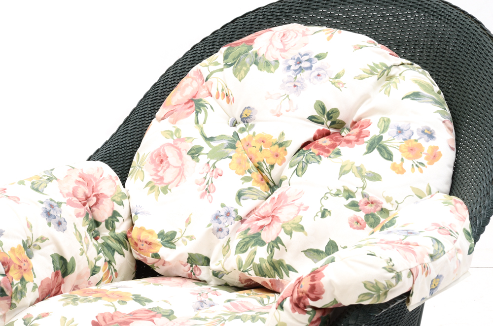 Set of Green Wicker Furniture