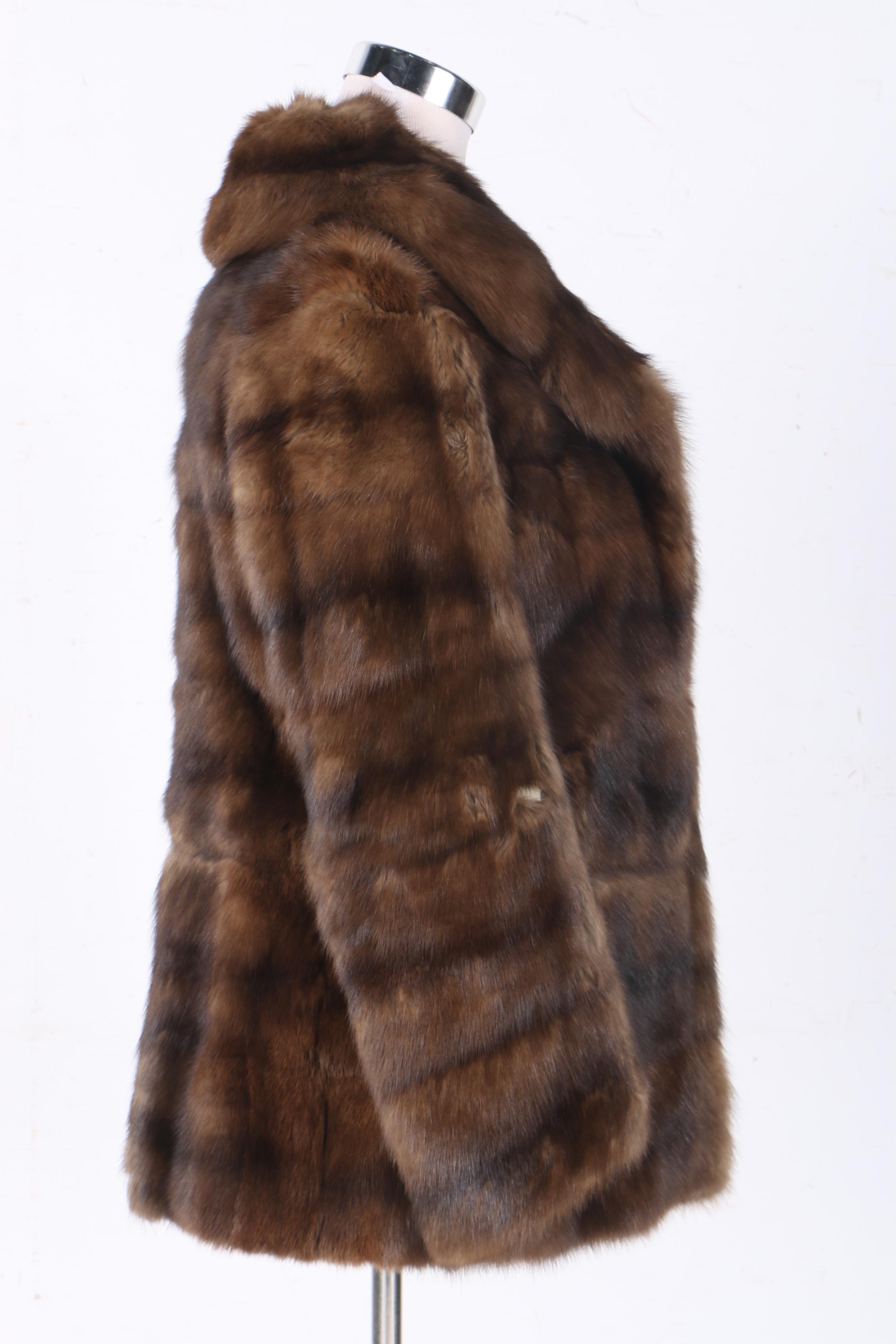 Rich's Fur Salon Adjustable Length Marten Fur Coat
